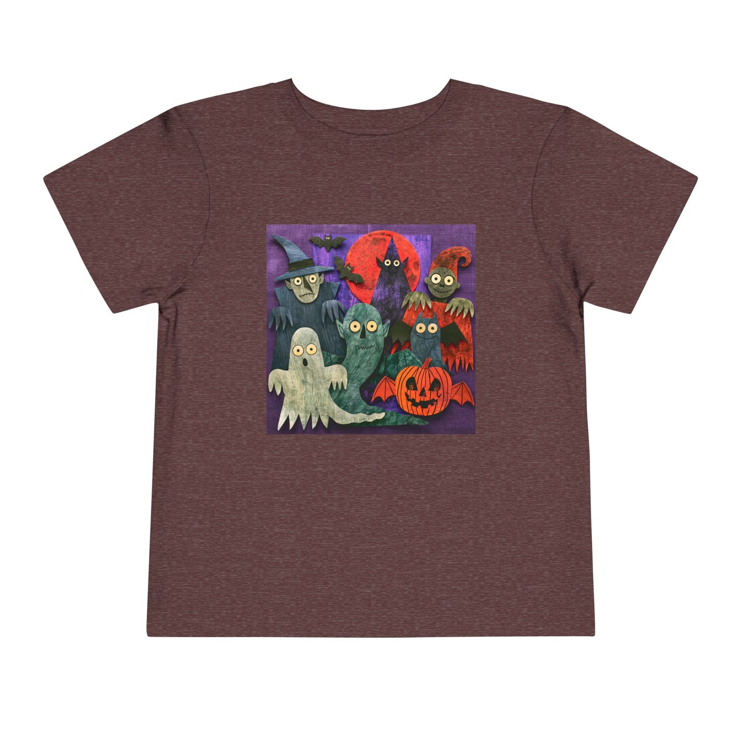 Toddler Tee — Cute Halloween Ghosts & Pumpkins Graphic