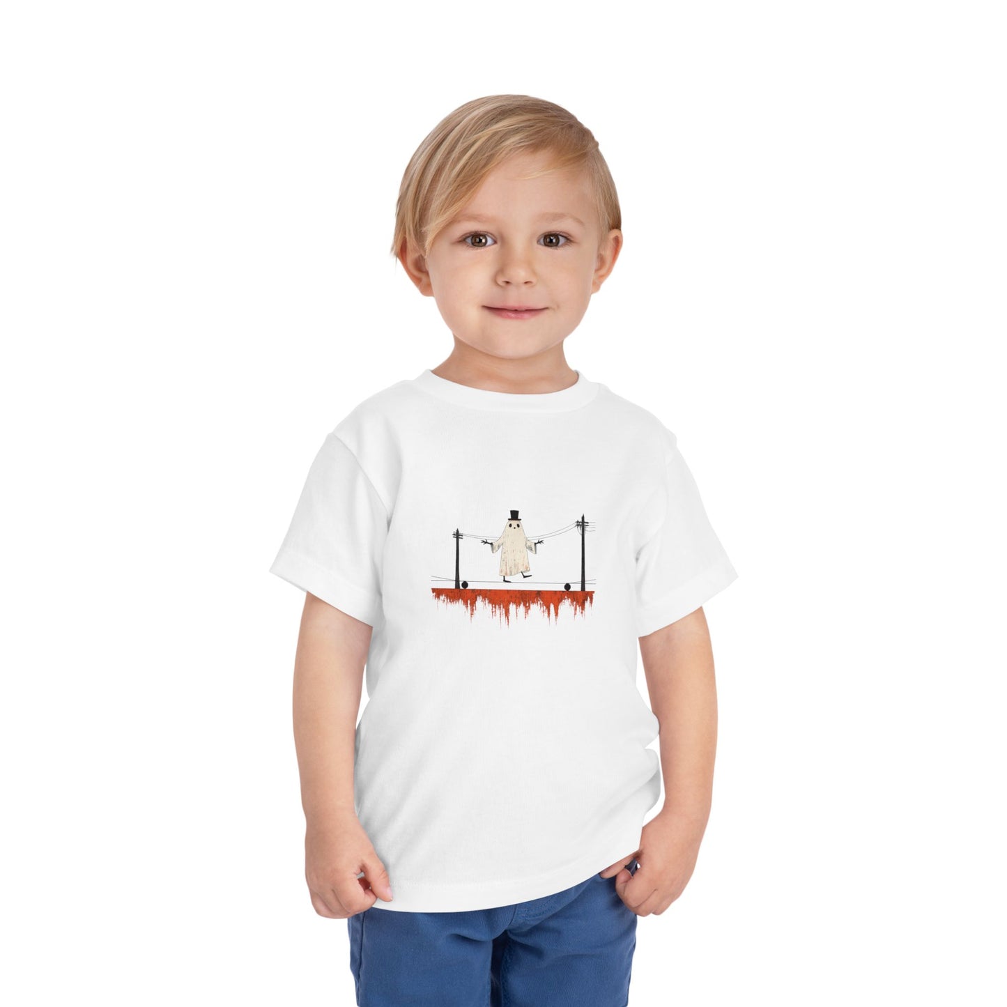 Toddler Tee — Ghost on a High Wire Halloween Graphic