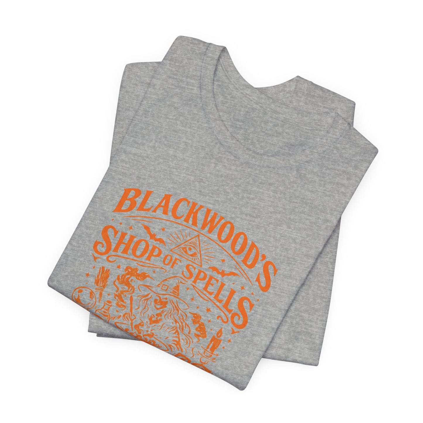 Witchy Graphic Tee — “Blackwood’s Shop of Spells” Vintage Potion T-Shirt