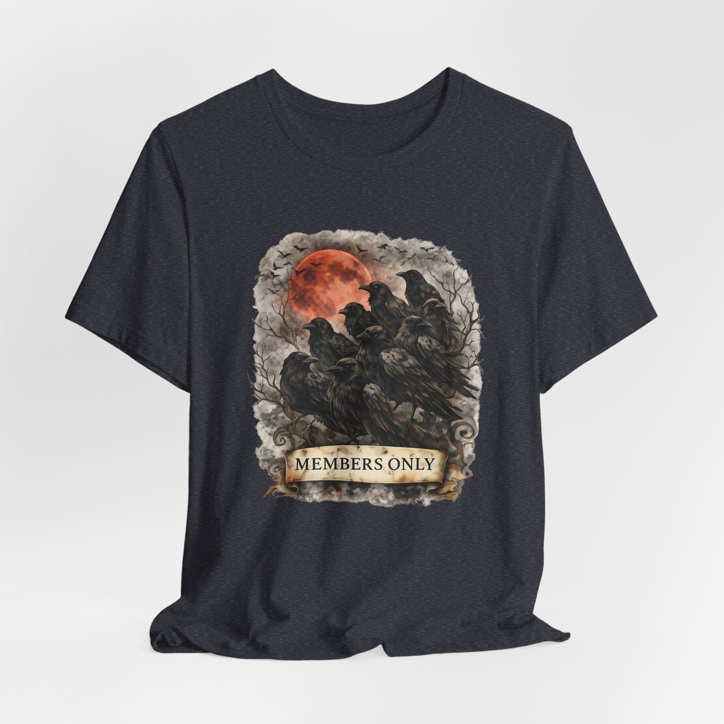 Members Only Raven Tee — Gothic Moon Crow Graphic T-Shirt