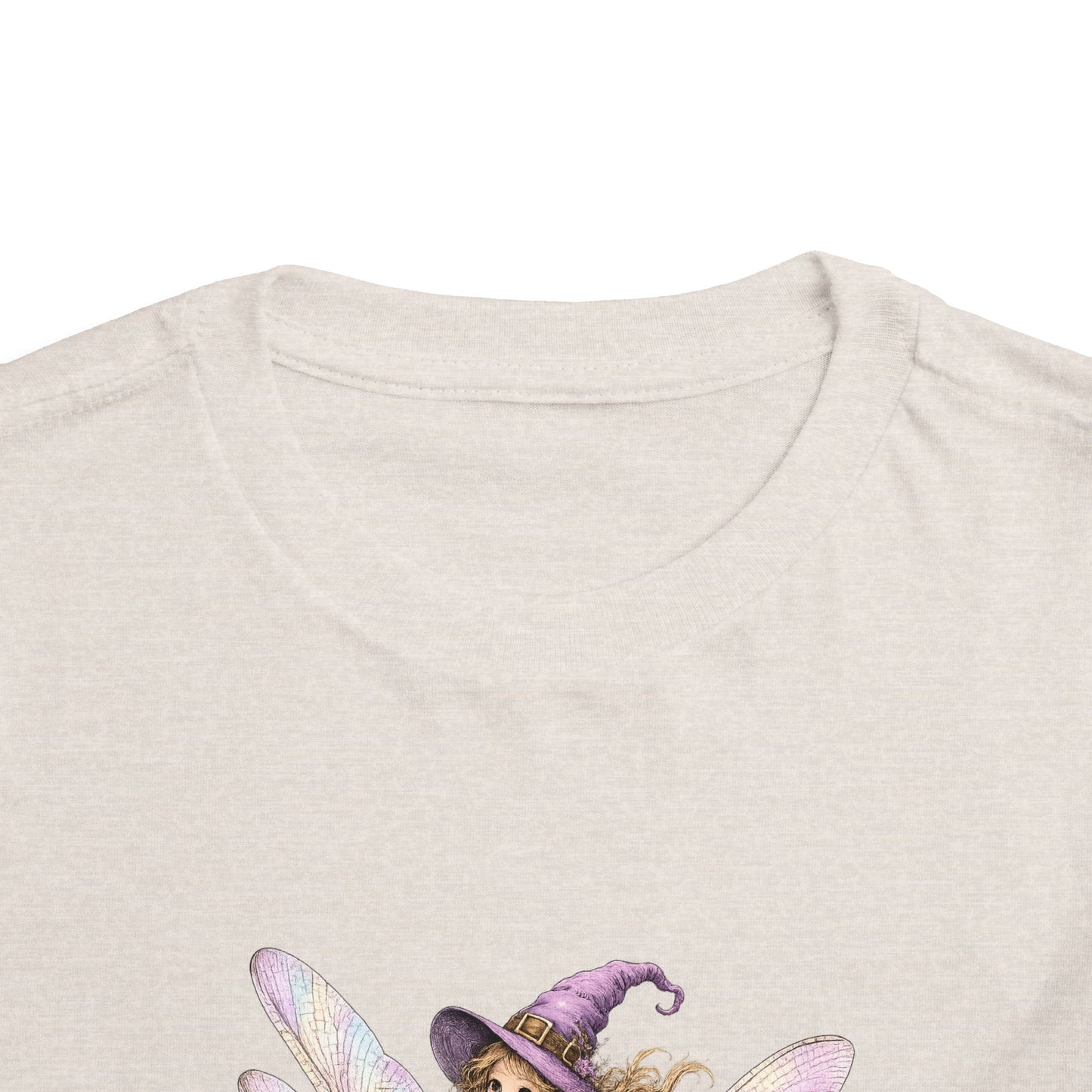 Fairy Witch Riding Dragonfly Toddler Tee | Magical Woodland Illustration