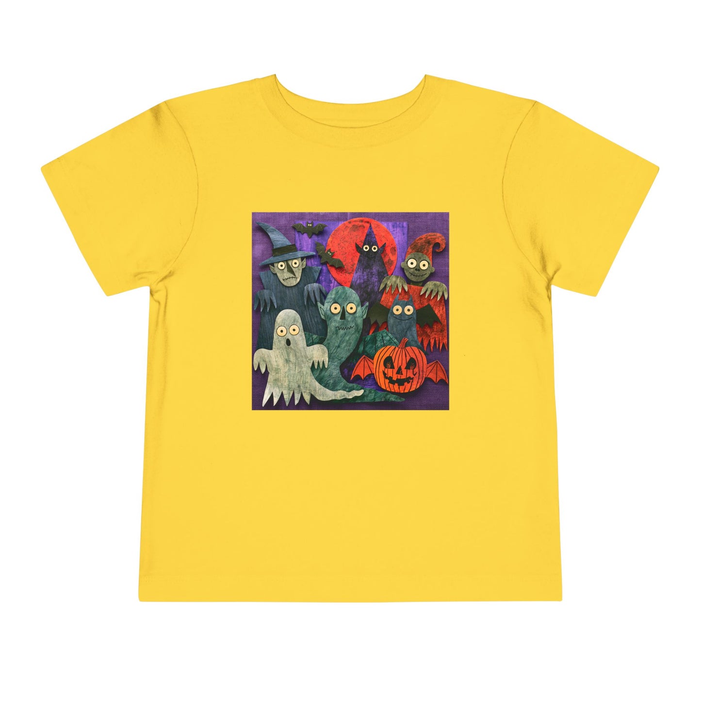 Toddler Tee — Cute Halloween Ghosts & Pumpkins Graphic