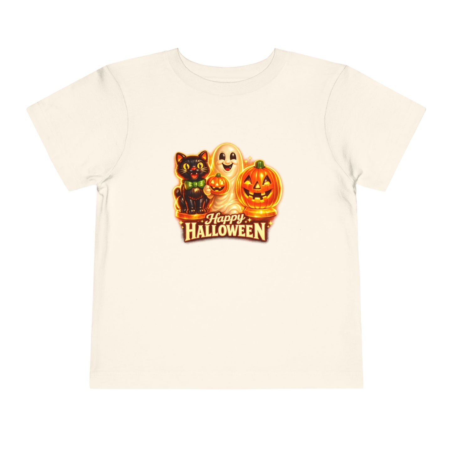 Toddler Halloween Tee - Cute Ghost, Black Cat, & Jack-O'-Lantern “Halloween Blow Mold” Shirt