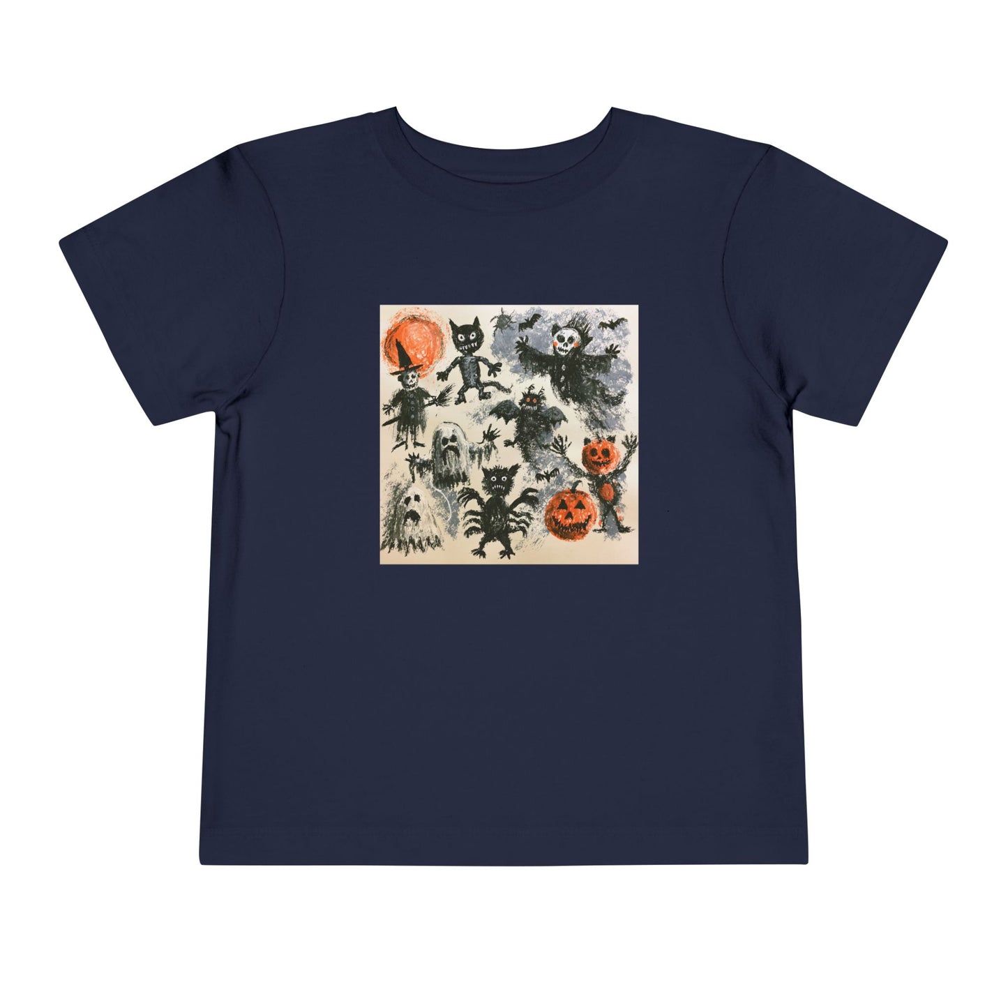 Vintage Halloween Characters Toddler Tee | Pumpkins, Bats, Ghosts