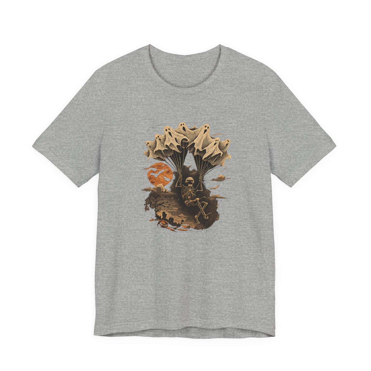Skull Moon Desert Scene T-Shirt — Vintage Horror Nature Graphic Tee