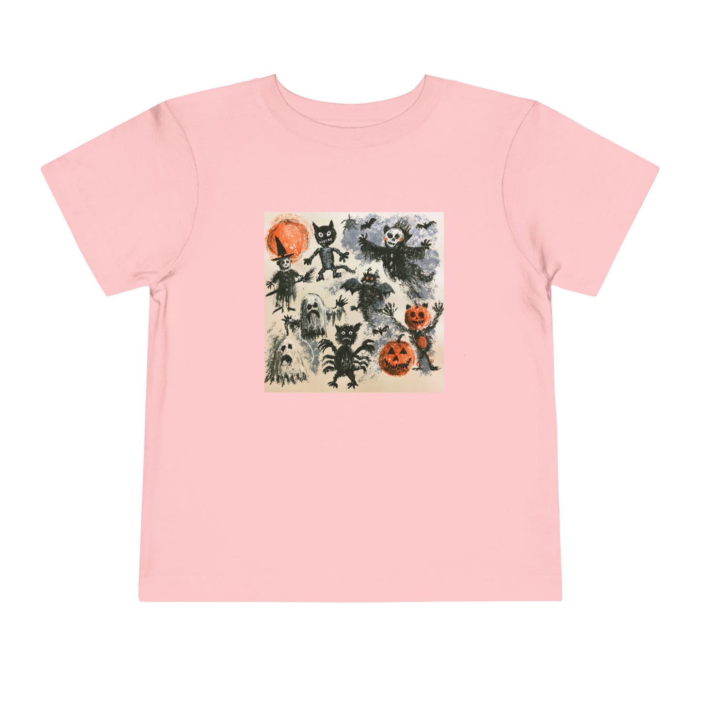 Vintage Halloween Characters Toddler Tee | Pumpkins, Bats, Ghosts