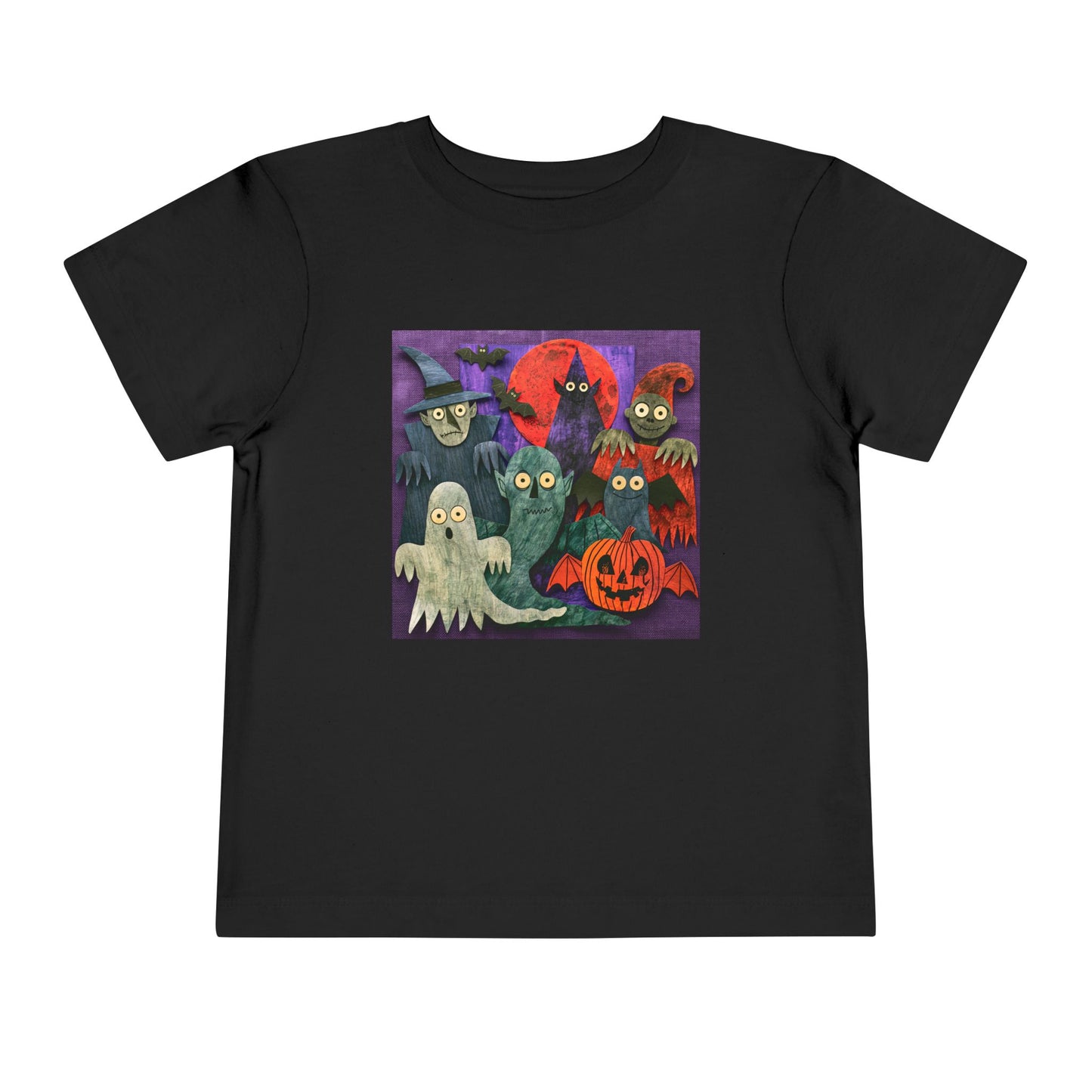 Toddler Tee — Cute Halloween Ghosts & Pumpkins Graphic