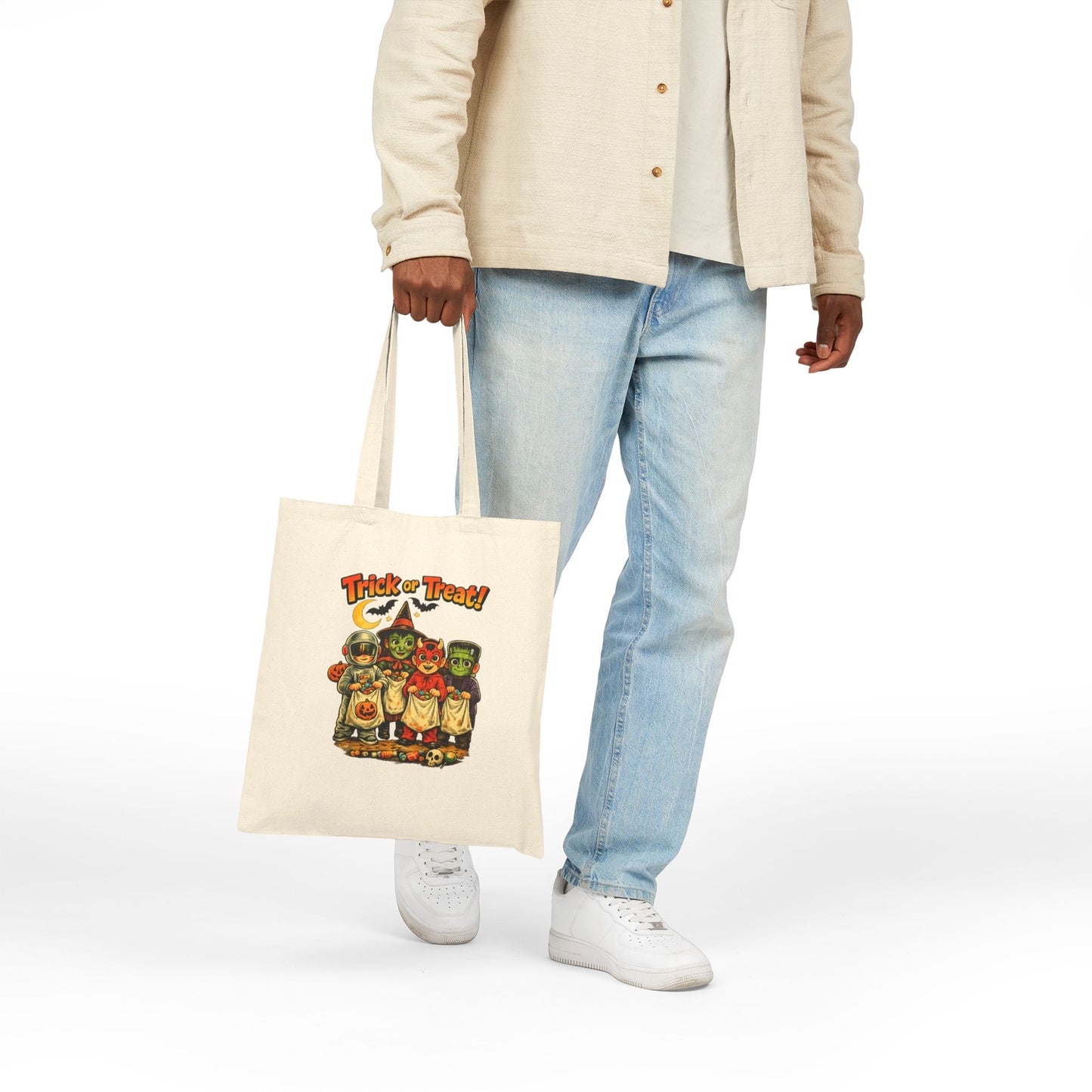 Halloween Trick-or-Treat Tote Bag — Vintage Kids Costume Canvas Tote/Trick or Treat bag.