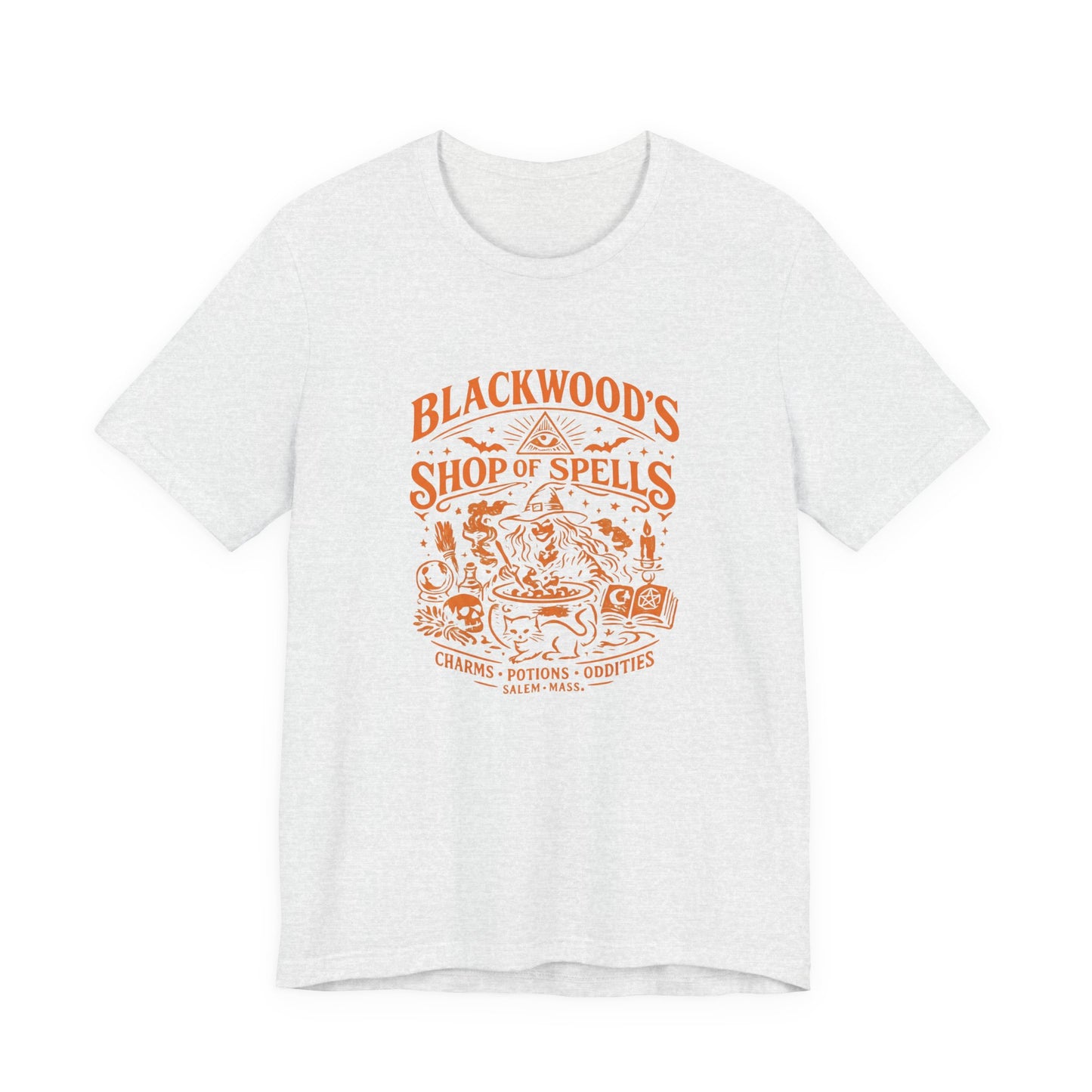 Witchy Graphic Tee — “Blackwood’s Shop of Spells” Vintage Potion T-Shirt