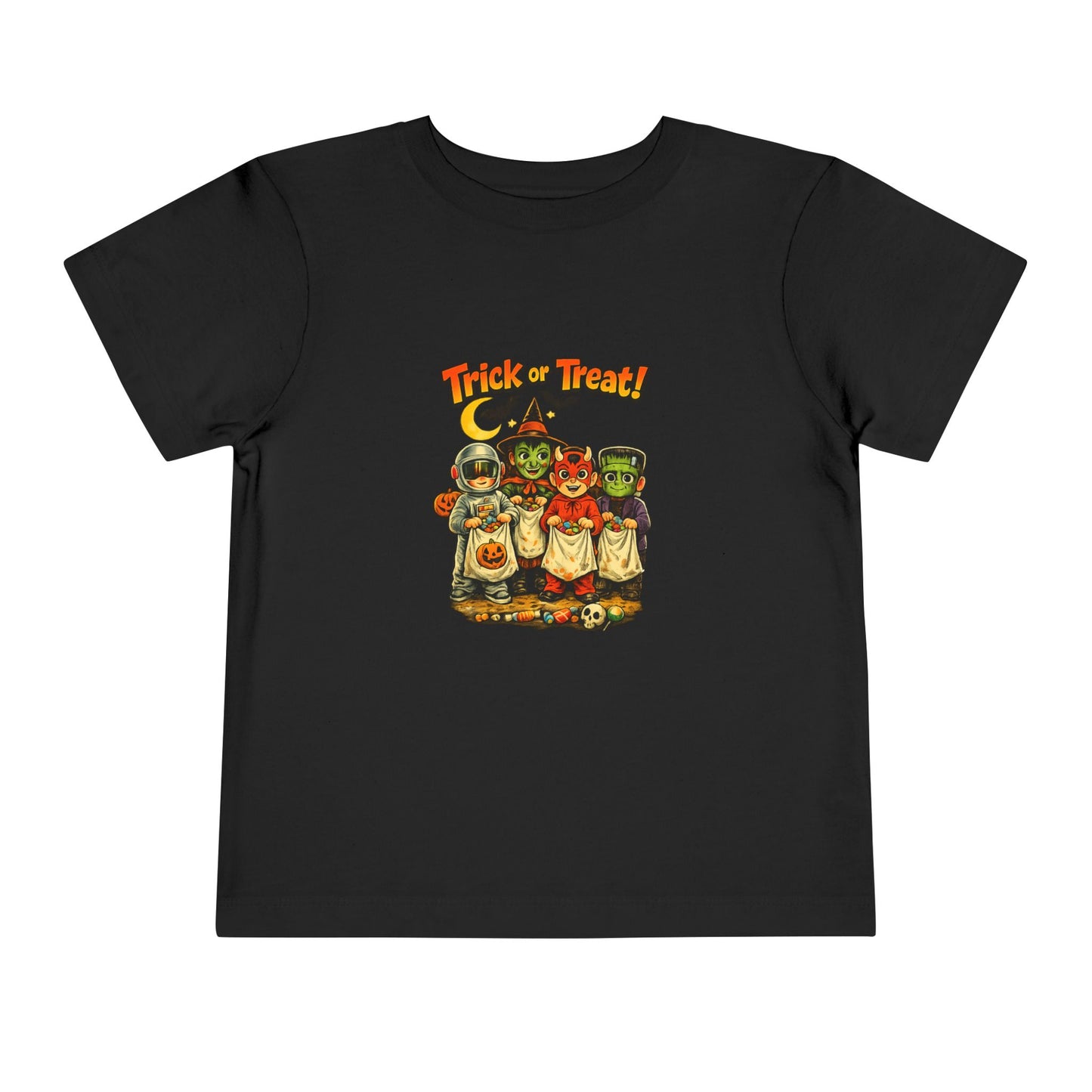 Toddler Tee — Vintage 'Trick or Treat' Halloween Kids Shirt