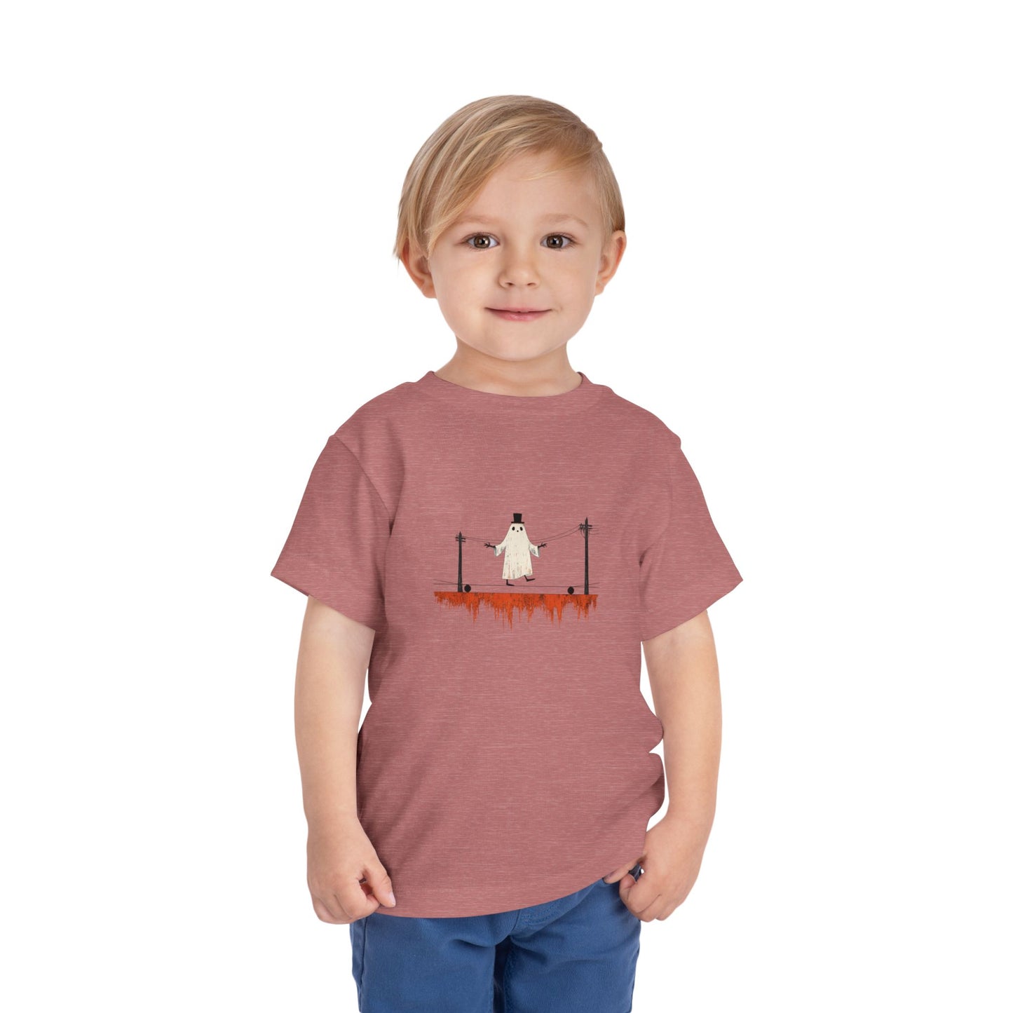 Toddler Tee — Ghost on a High Wire Halloween Graphic