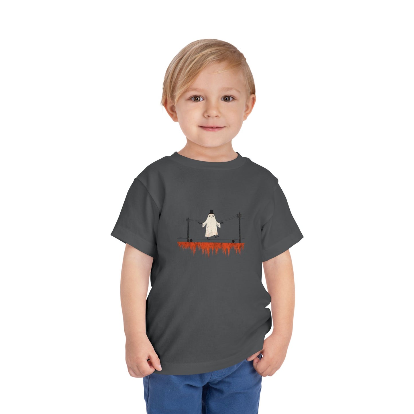 Toddler Tee — Ghost on a High Wire Halloween Graphic
