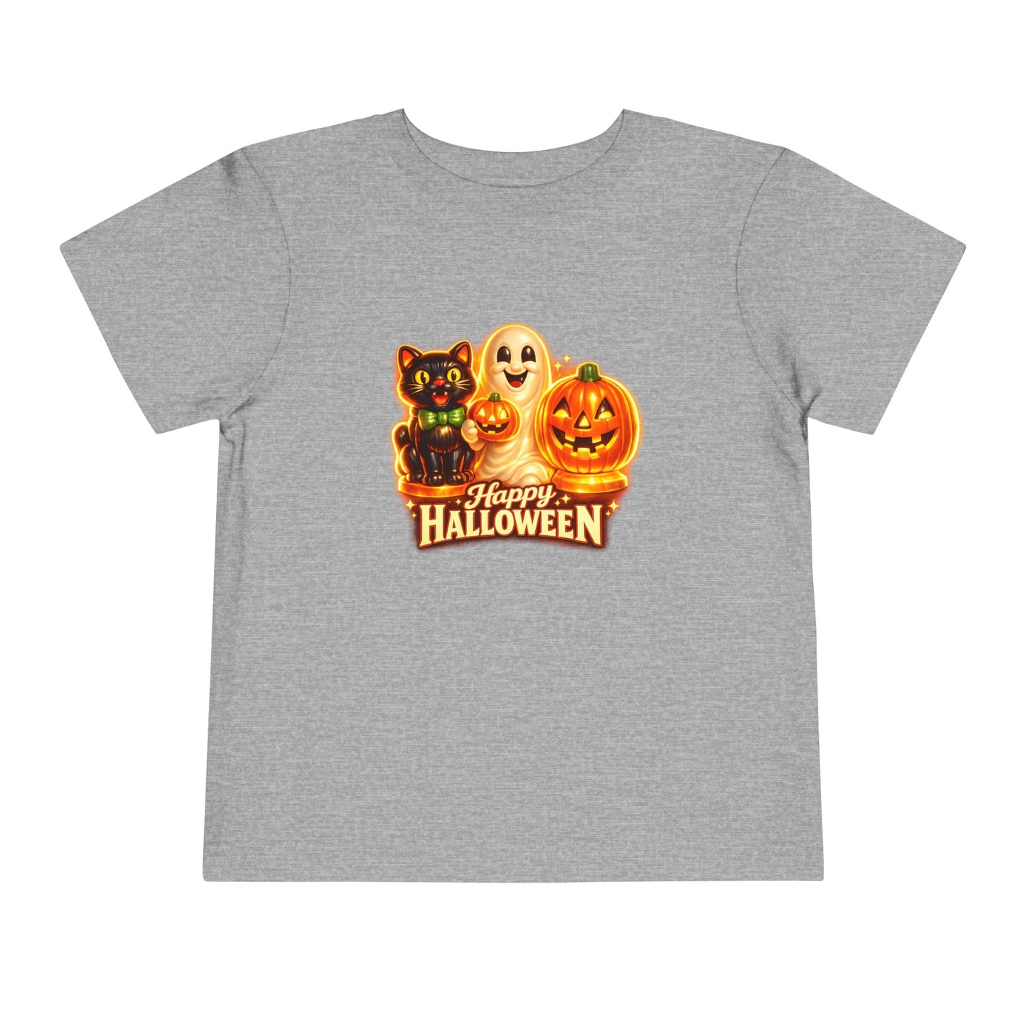 Toddler Halloween Tee - Cute Ghost, Black Cat, & Jack-O'-Lantern “Halloween Blow Mold” Shirt