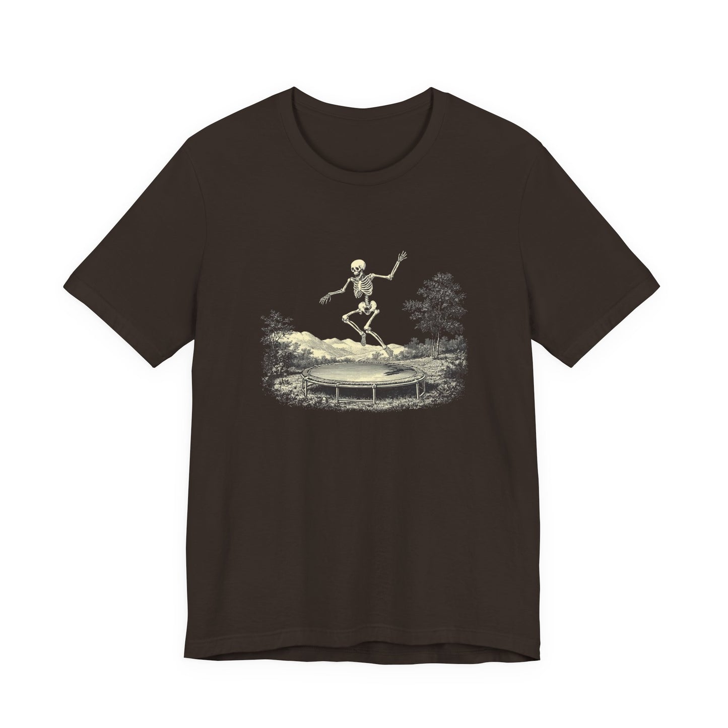 Vintage Skeleton On A Trampoline Tee