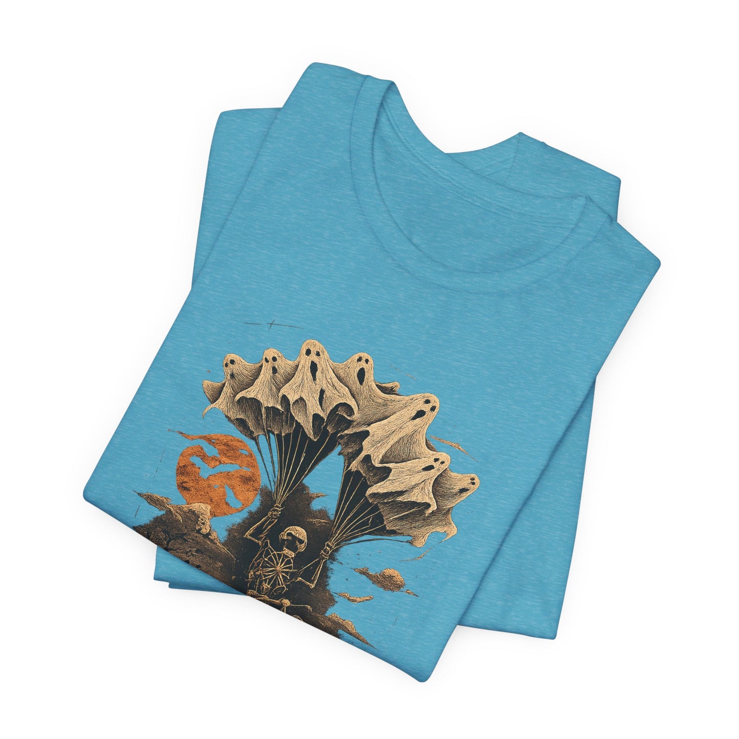 Skull Moon Desert Scene T-Shirt — Vintage Horror Nature Graphic Tee