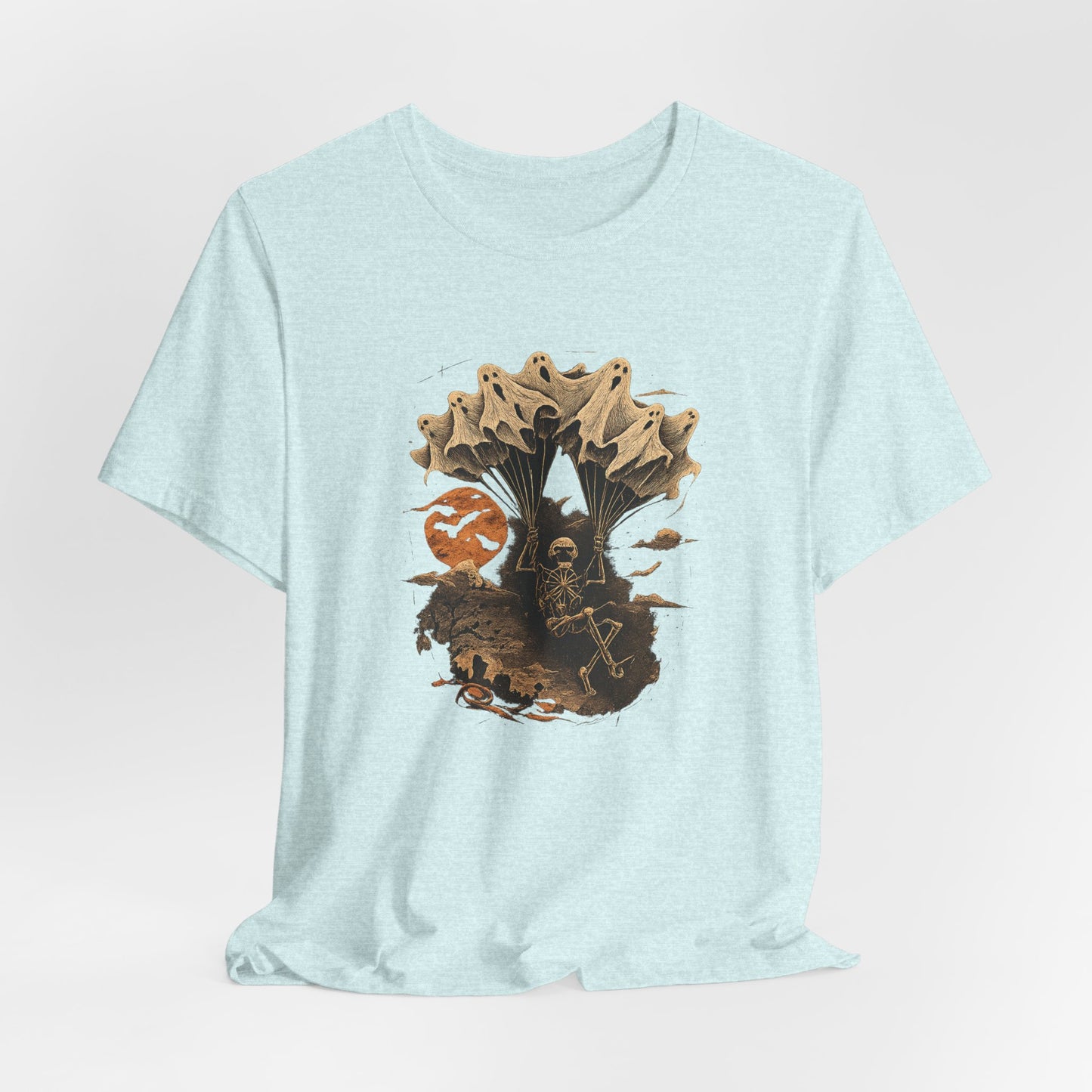 Skull Moon Desert Scene T-Shirt — Vintage Horror Nature Graphic Tee