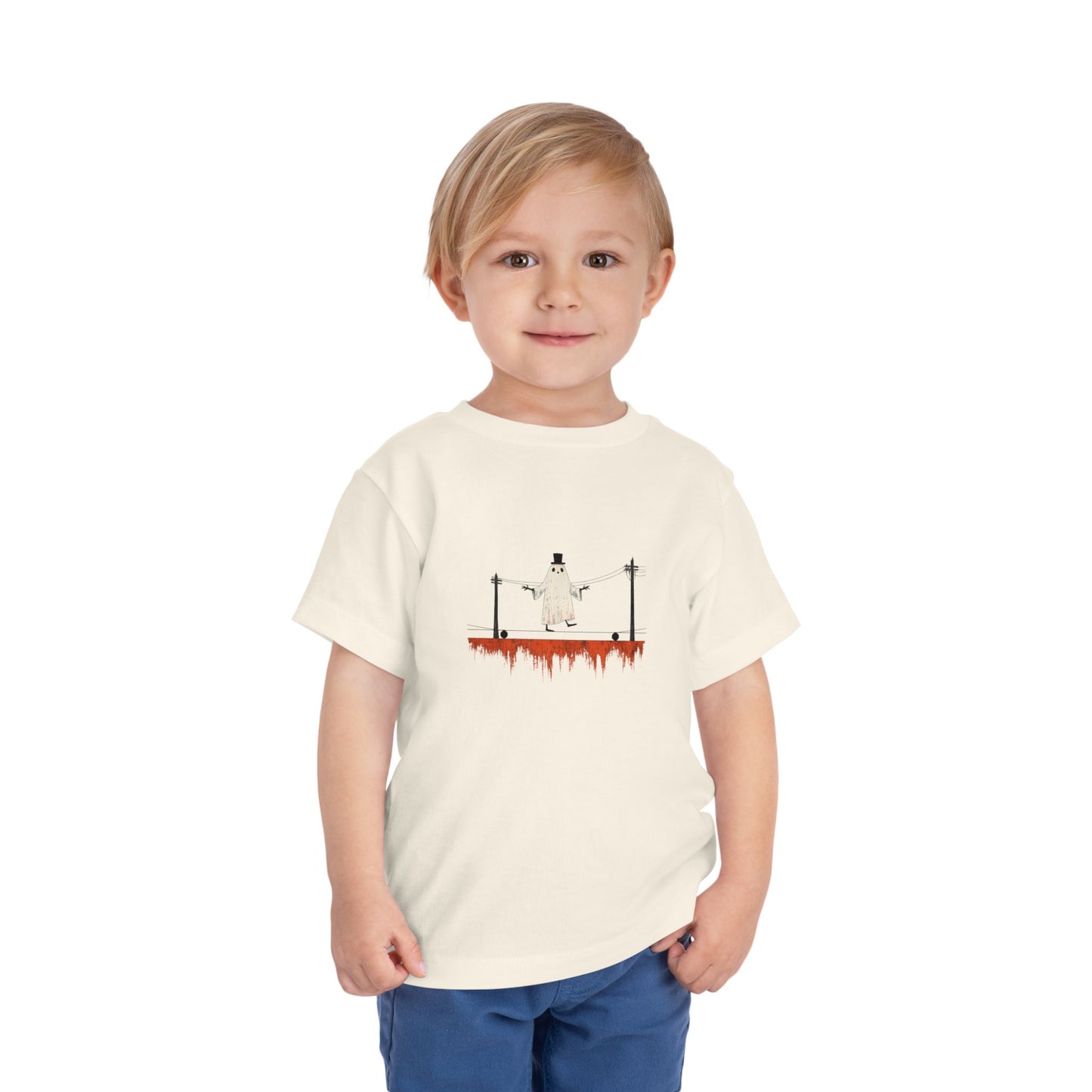 Toddler Tee — Ghost on a High Wire Halloween Graphic