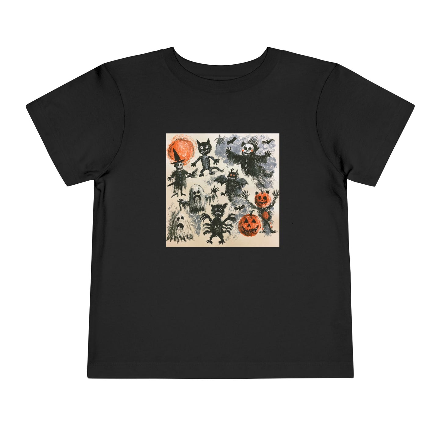 Vintage Halloween Characters Toddler Tee | Pumpkins, Bats, Ghosts