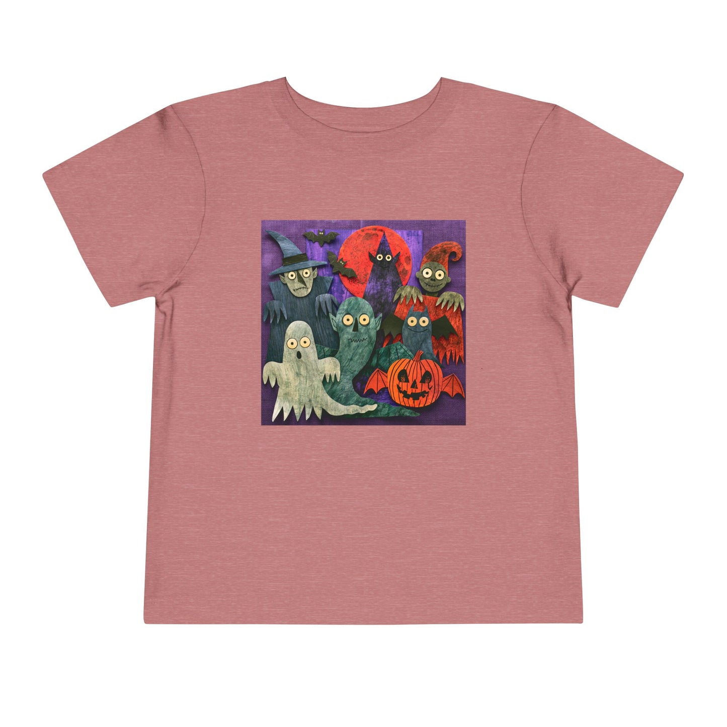 Toddler Tee — Cute Halloween Ghosts & Pumpkins Graphic