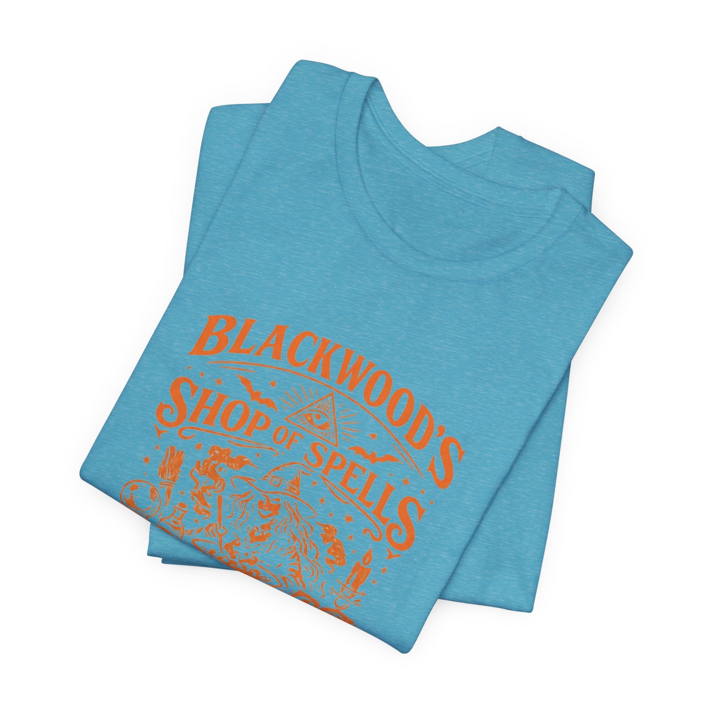 Witchy Graphic Tee — “Blackwood’s Shop of Spells” Vintage Potion T-Shirt