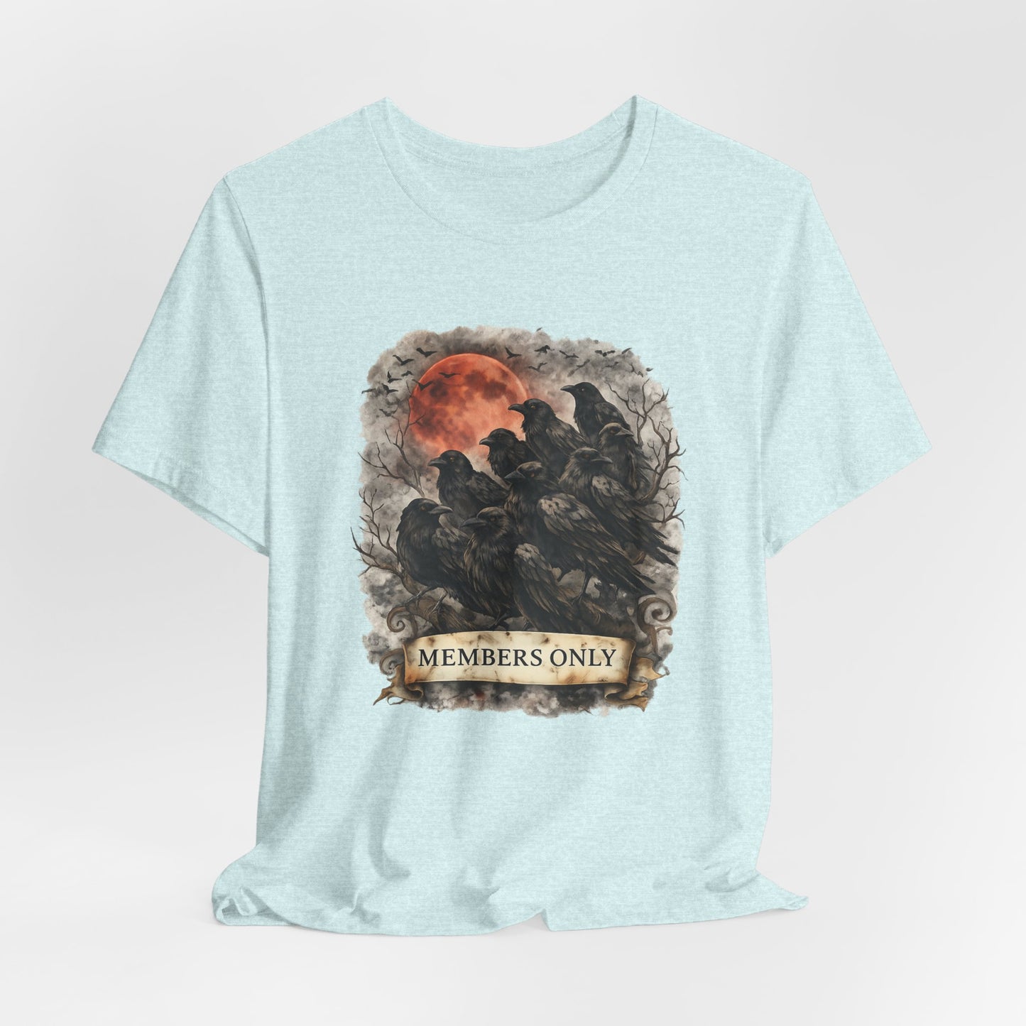 Members Only Raven Tee — Gothic Moon Crow Graphic T-Shirt