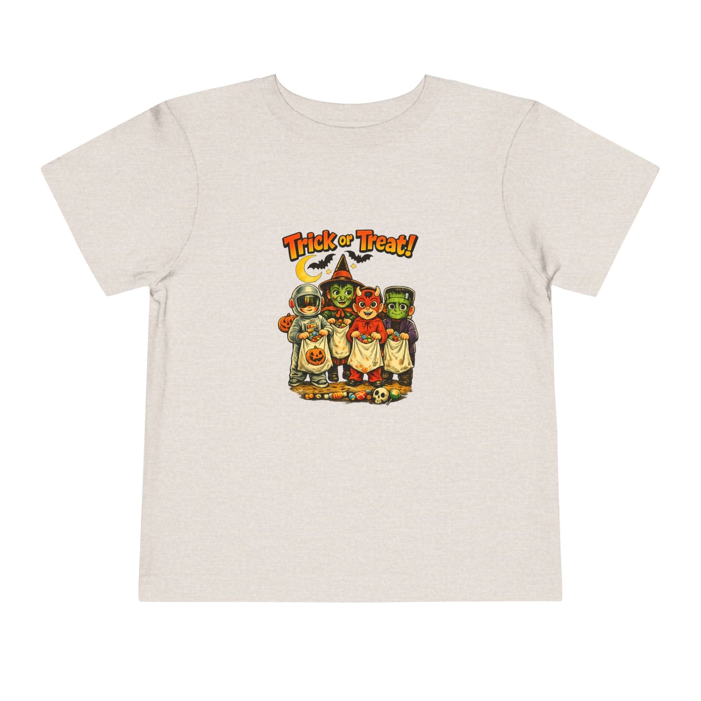 Toddler Tee — Vintage 'Trick or Treat' Halloween Kids Shirt