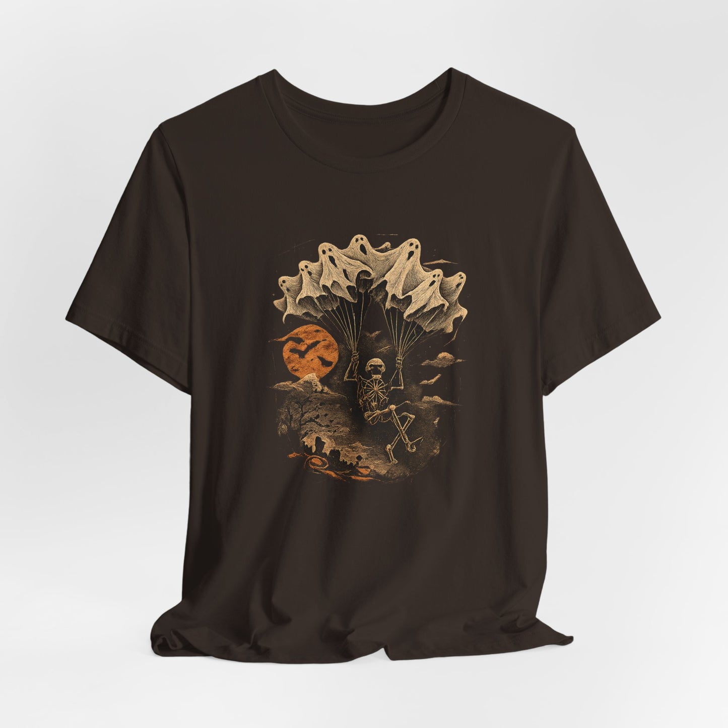 Skull Moon Desert Scene T-Shirt — Vintage Horror Nature Graphic Tee