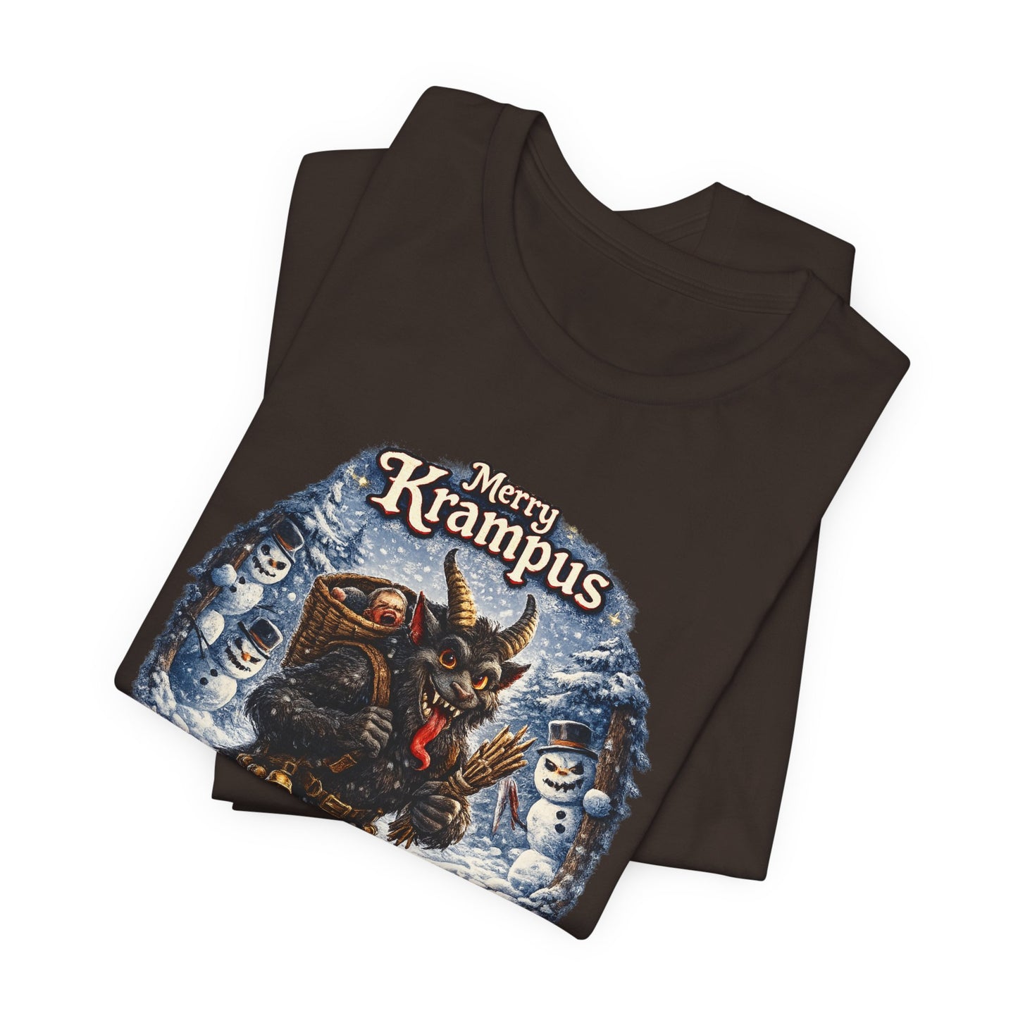Krampus Christmas T-Shirt — 'Merry Krampus' Holiday Graphic Tee