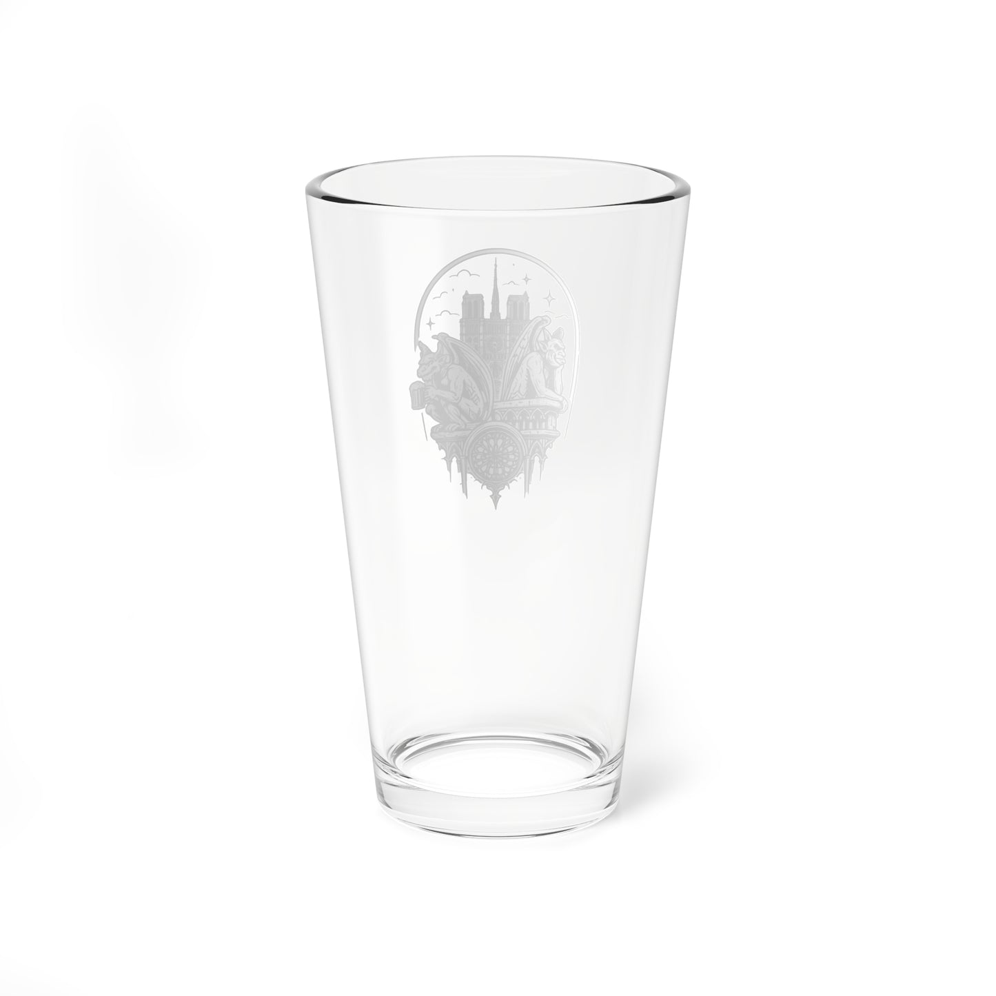 16oz Beer Glass — Gothic Cathedral Gargoyle Beer Glass