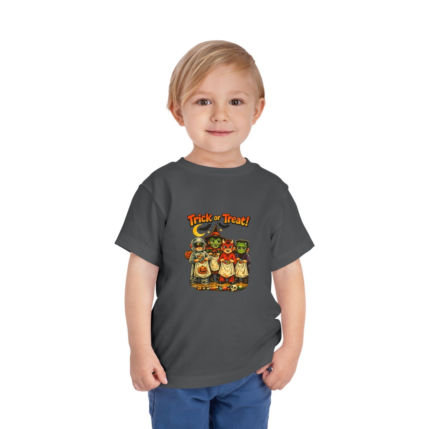 Toddler Tee — Vintage 'Trick or Treat' Halloween Kids Shirt