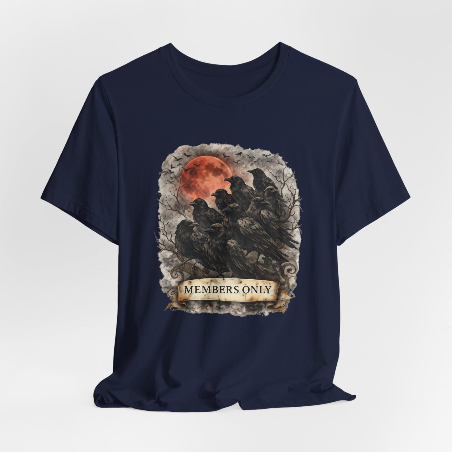 Members Only Raven Tee — Gothic Moon Crow Graphic T-Shirt