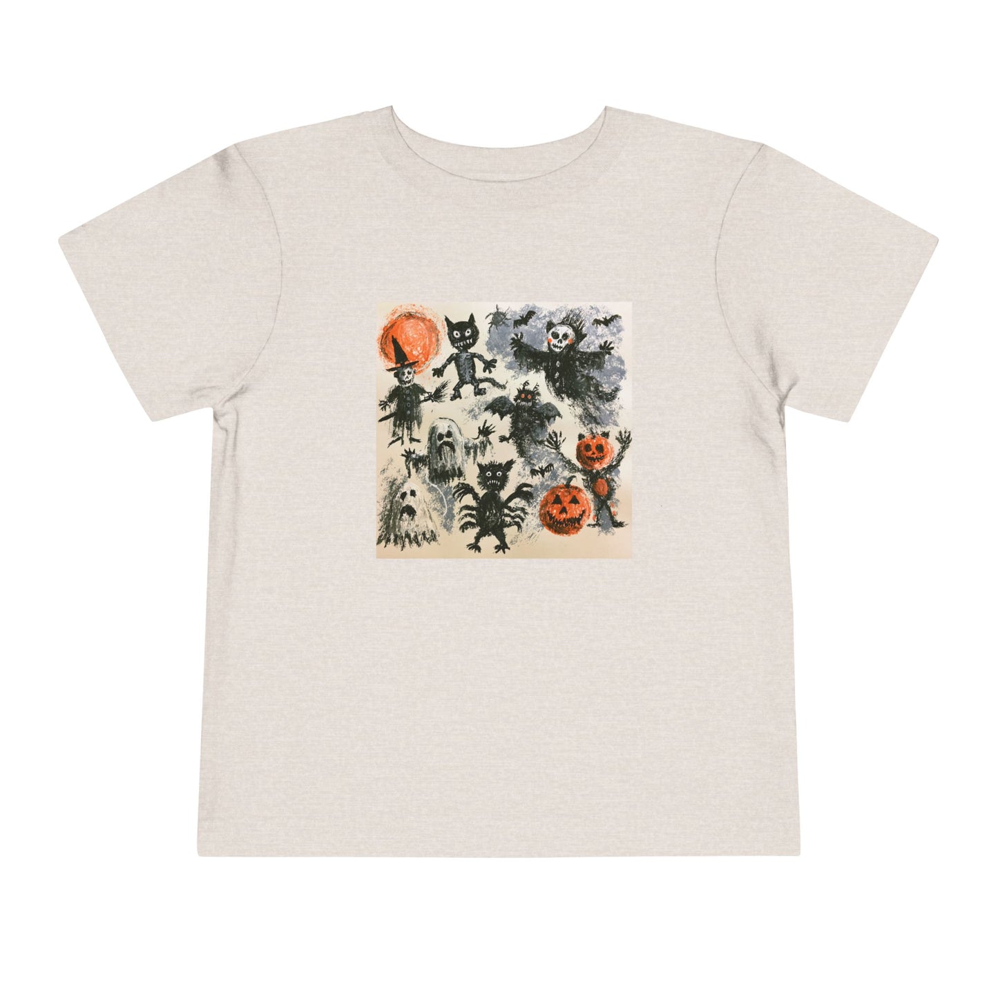 Vintage Halloween Characters Toddler Tee | Pumpkins, Bats, Ghosts