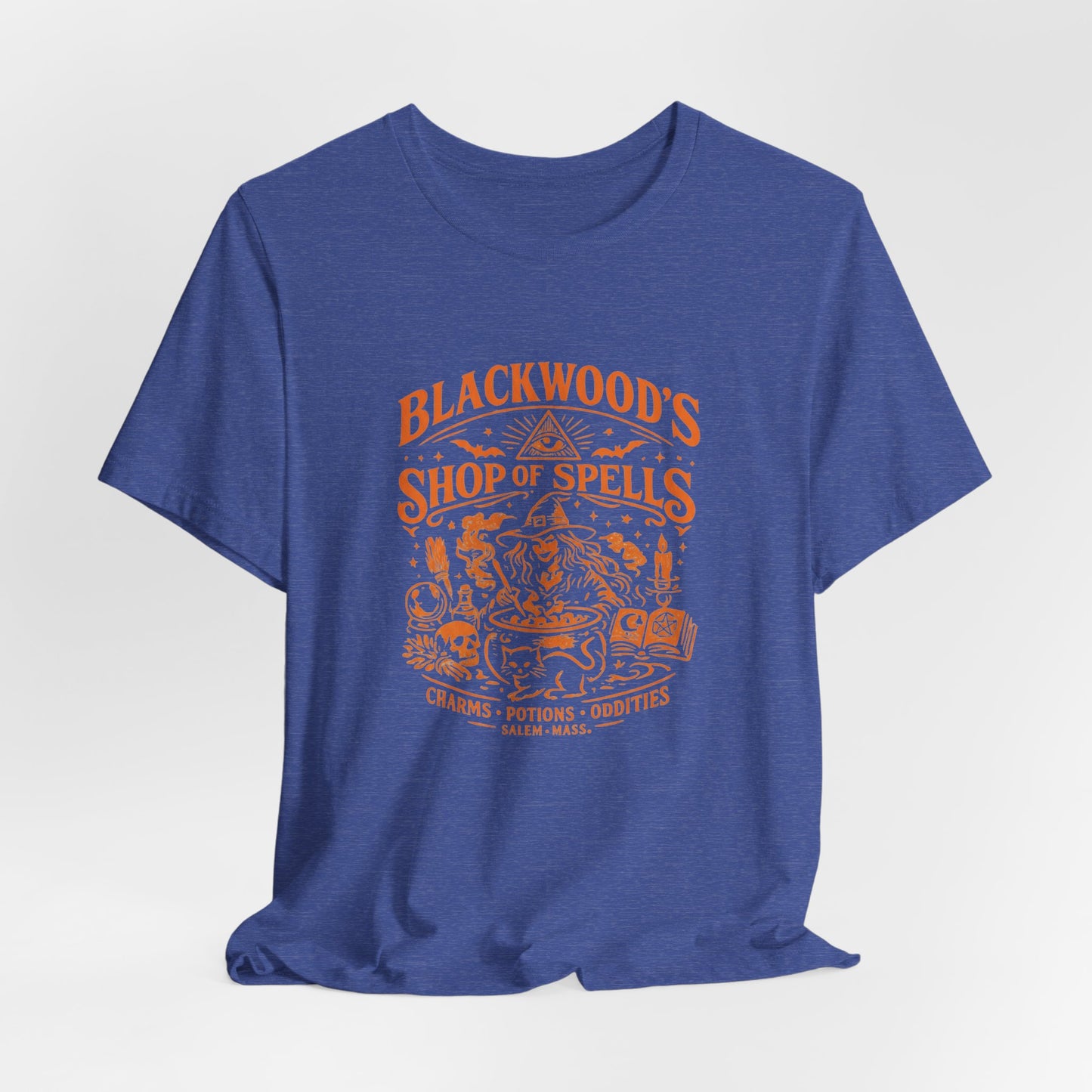 Witchy Graphic Tee — “Blackwood’s Shop of Spells” Vintage Potion T-Shirt
