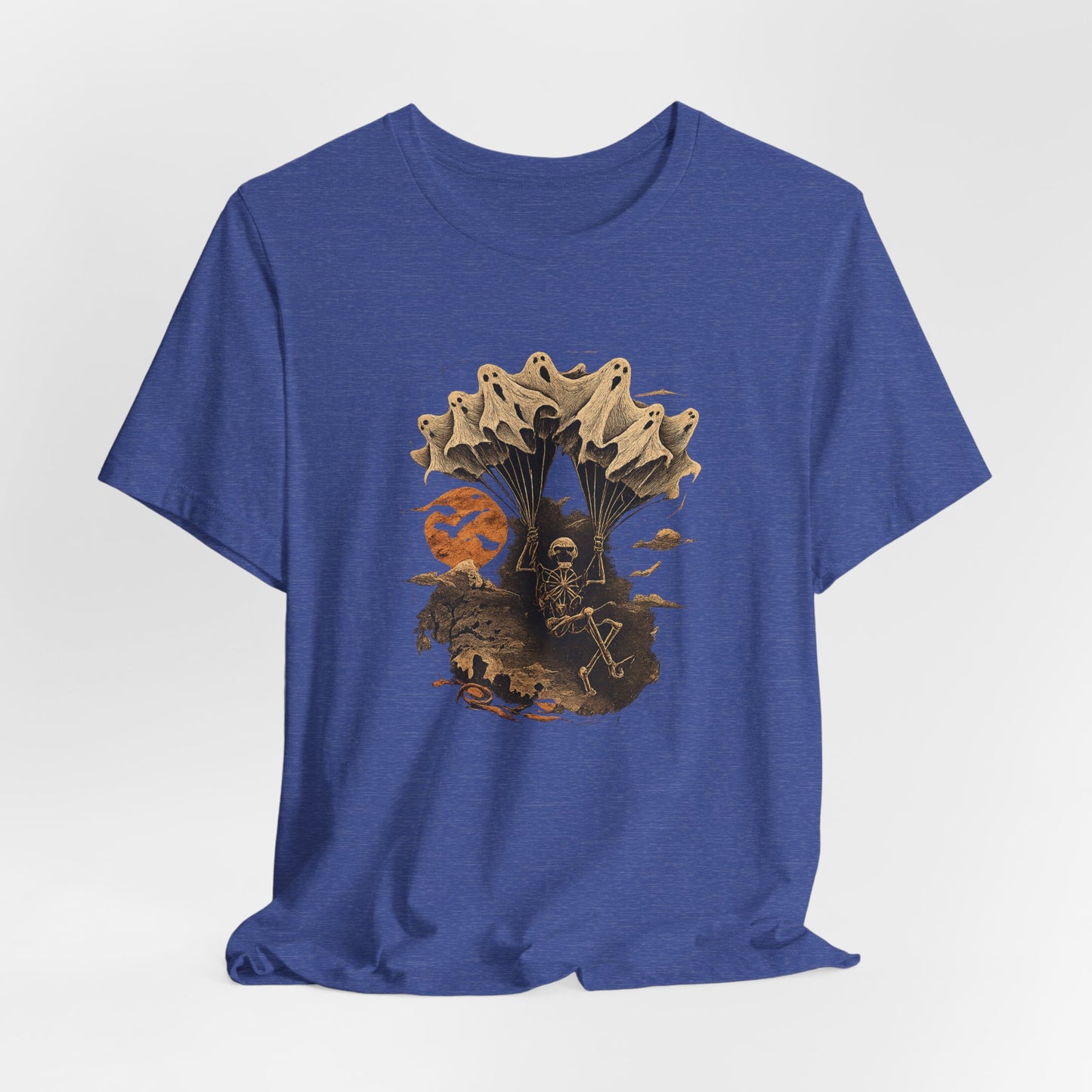 Skull Moon Desert Scene T-Shirt — Vintage Horror Nature Graphic Tee