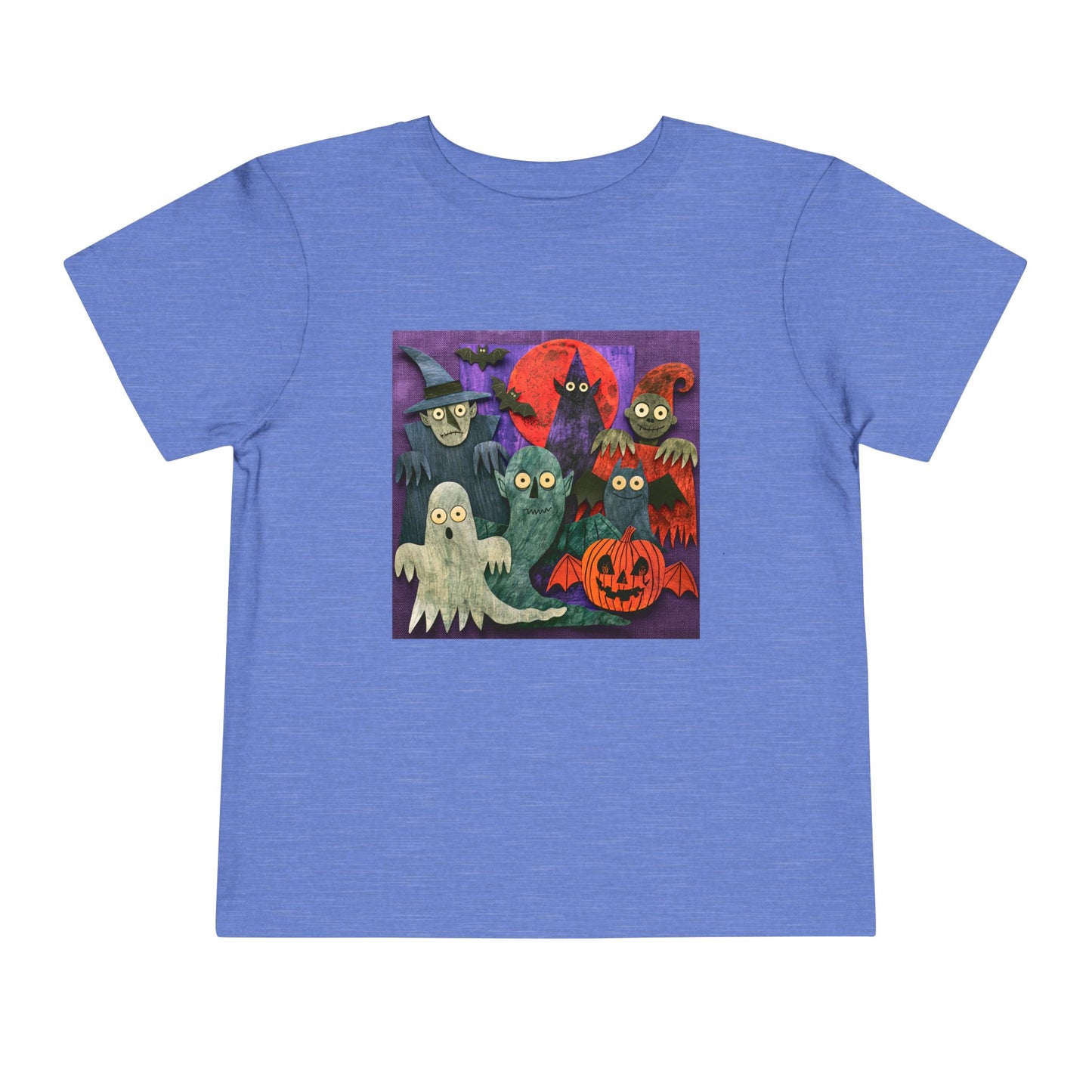 Toddler Tee — Cute Halloween Ghosts & Pumpkins Graphic