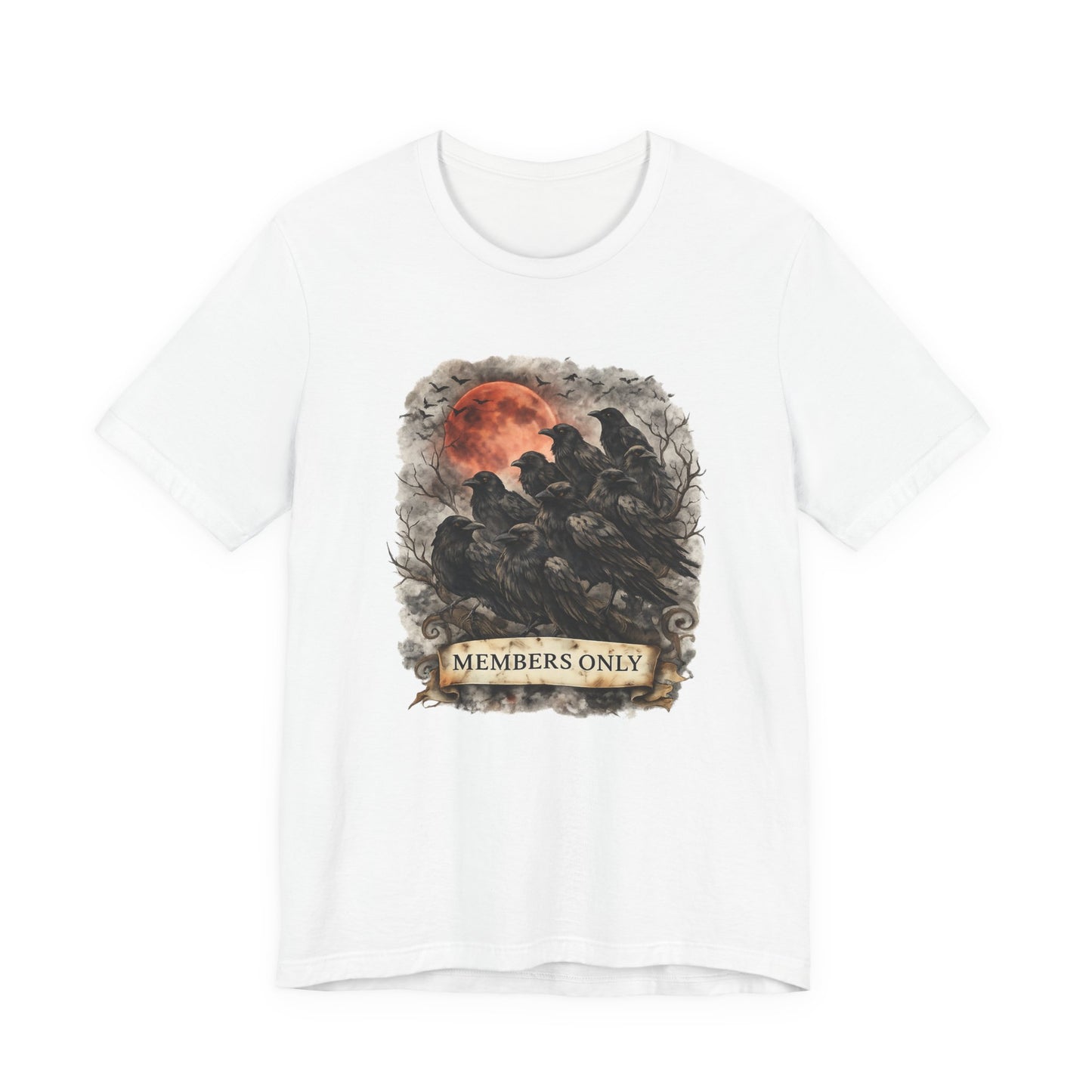 Members Only Raven Tee — Gothic Moon Crow Graphic T-Shirt