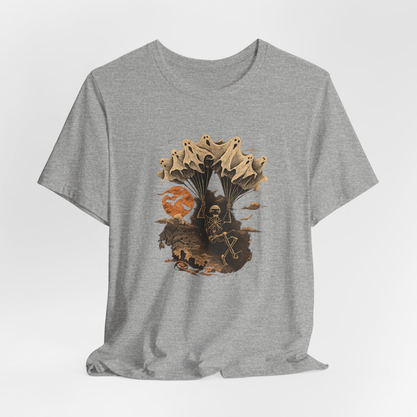 Skull Moon Desert Scene T-Shirt — Vintage Horror Nature Graphic Tee