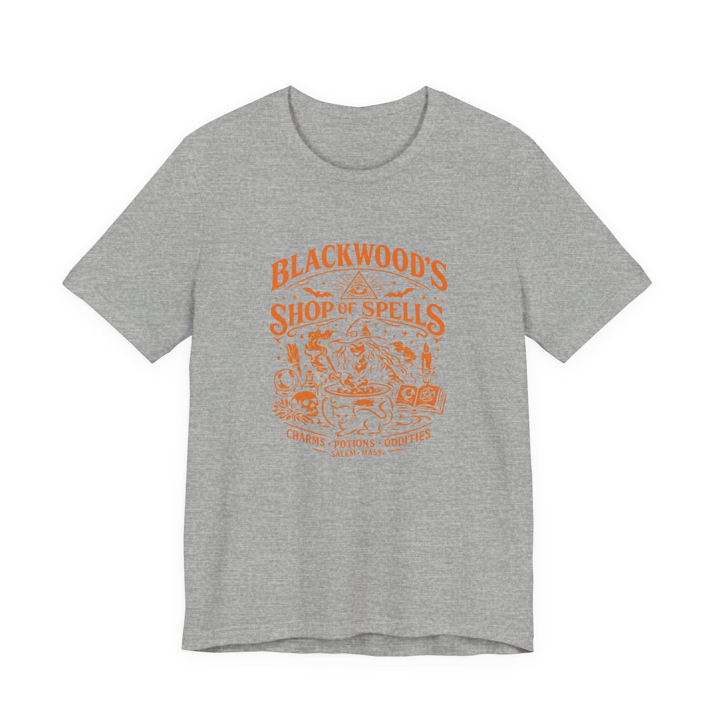 Witchy Graphic Tee — “Blackwood’s Shop of Spells” Vintage Potion T-Shirt