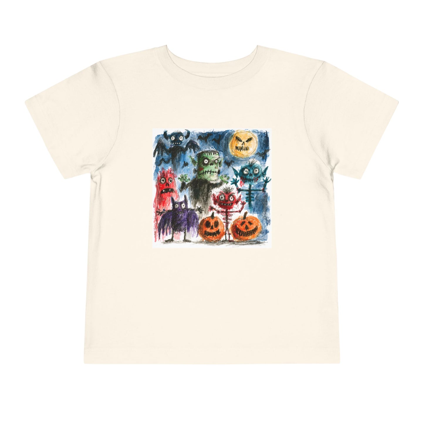 Copy of Vintage Halloween Monsters Toddler Tee | Cute Ghosts, Pumpkins, Bats