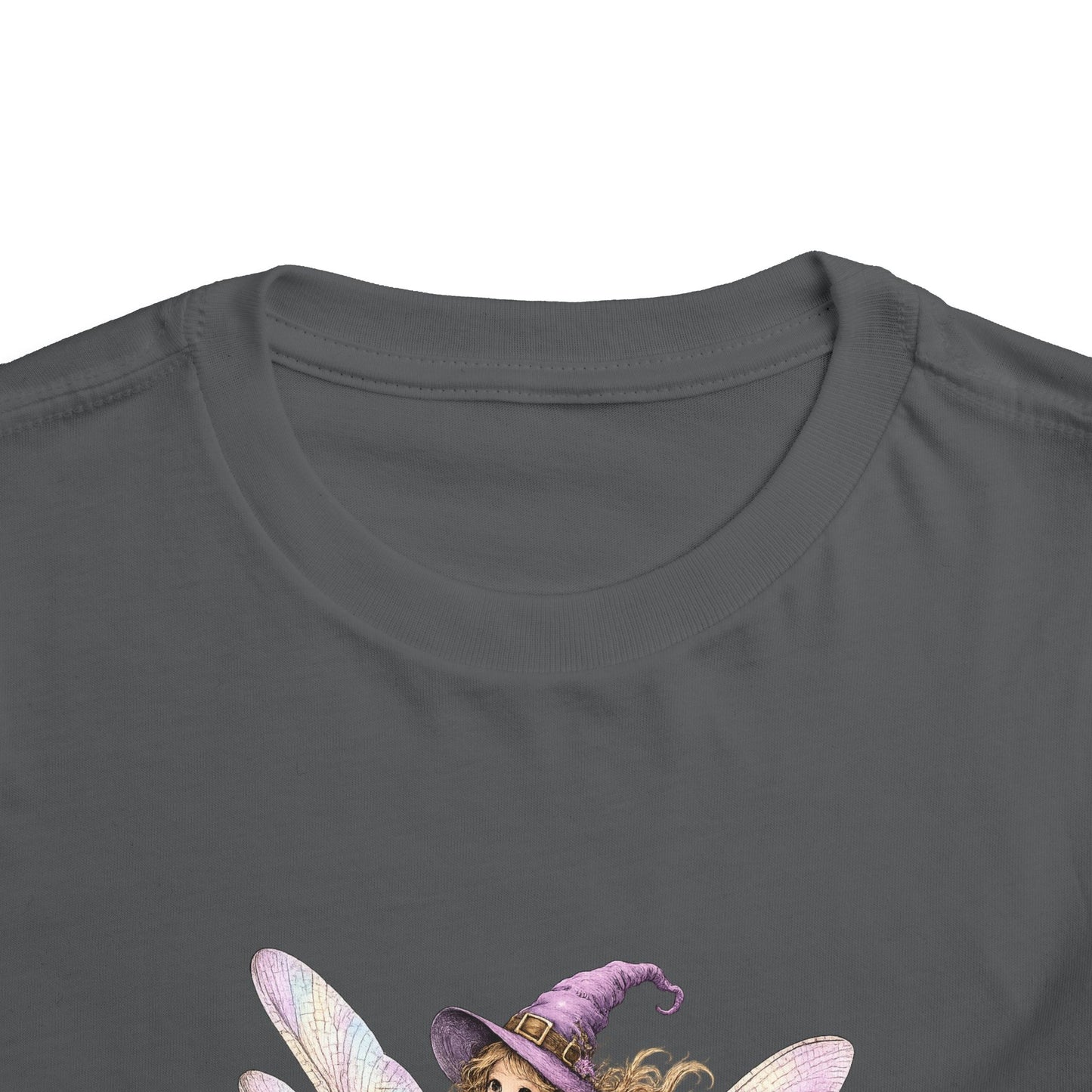 Fairy Witch Riding Dragonfly Toddler Tee | Magical Woodland Illustration