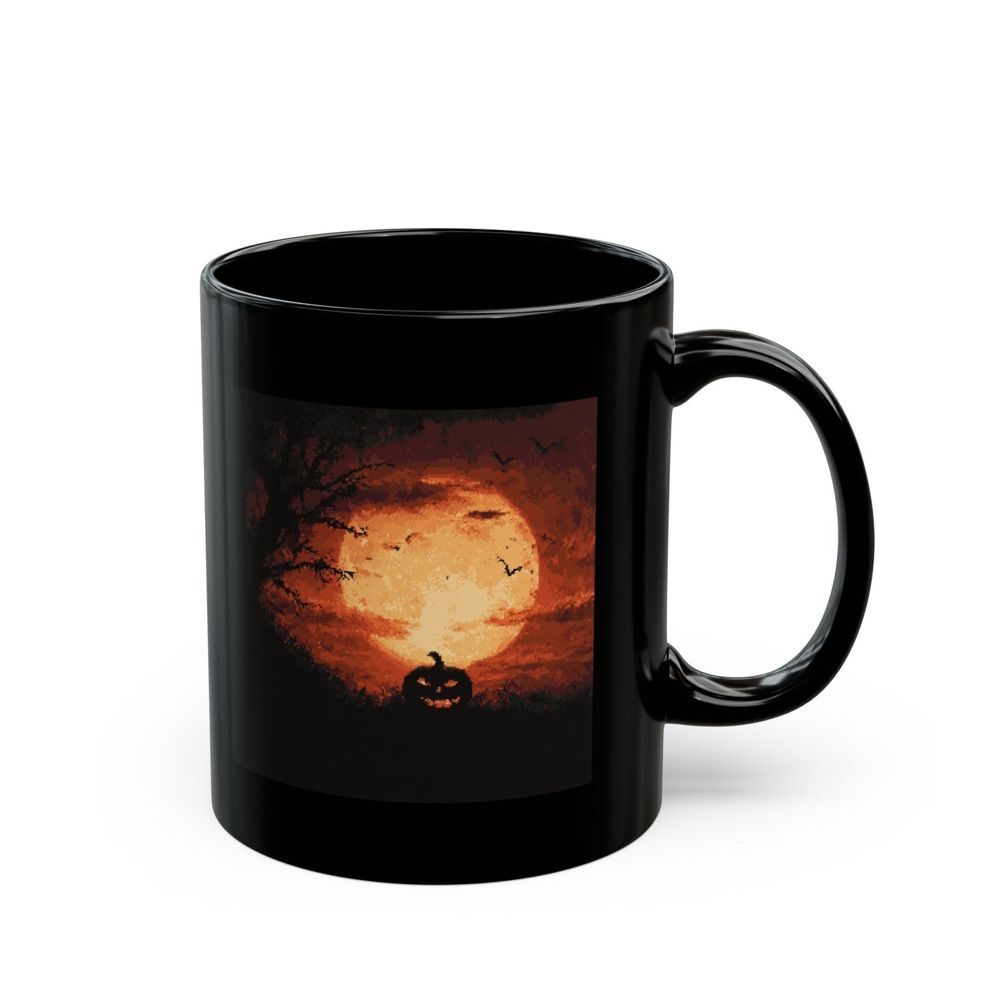 Halloween Pumpkin Moon Mug — Spooky Full Moon Coffee Cup (11oz & 15oz)