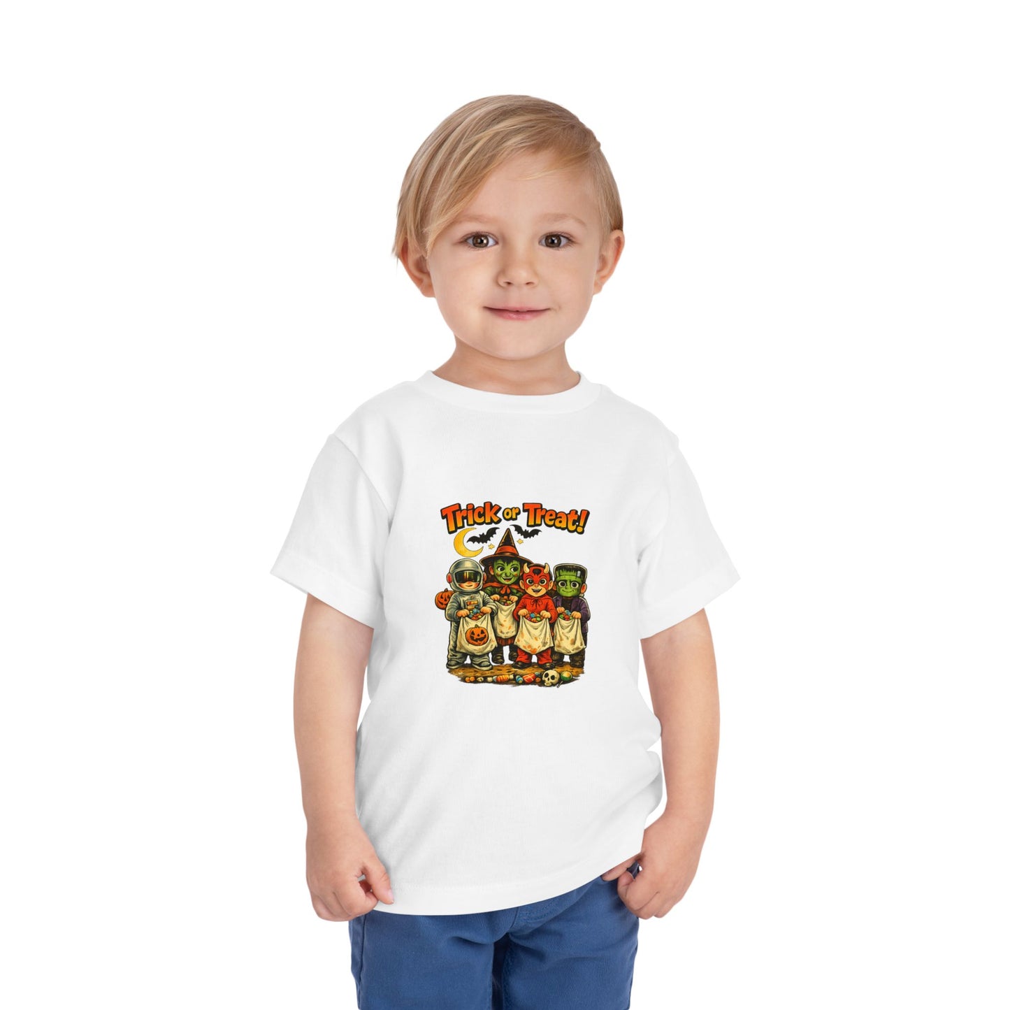 Toddler Tee — Vintage 'Trick or Treat' Halloween Kids Shirt