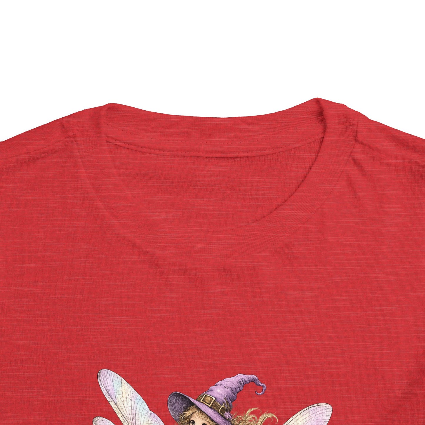 Fairy Witch Riding Dragonfly Toddler Tee | Magical Woodland Illustration