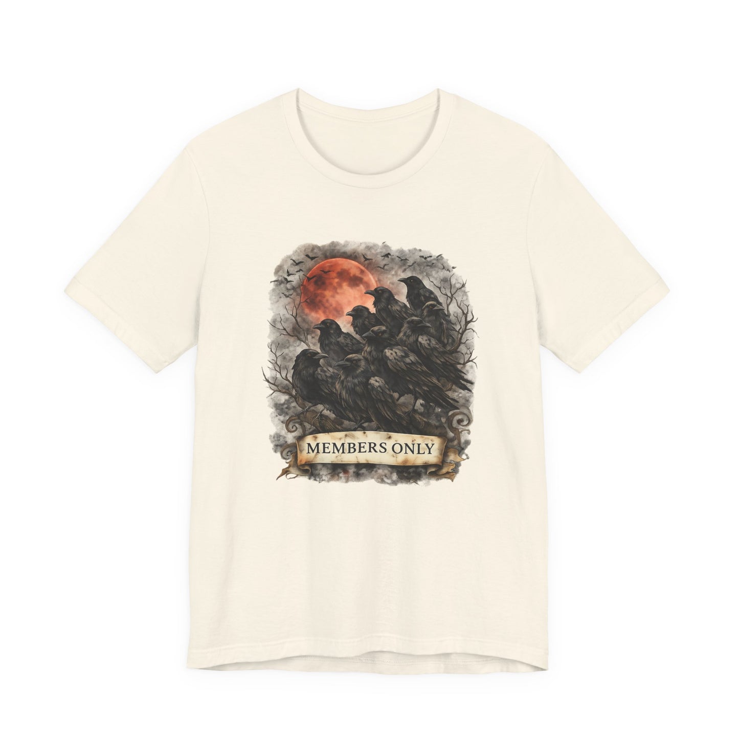 Members Only Raven Tee — Gothic Moon Crow Graphic T-Shirt