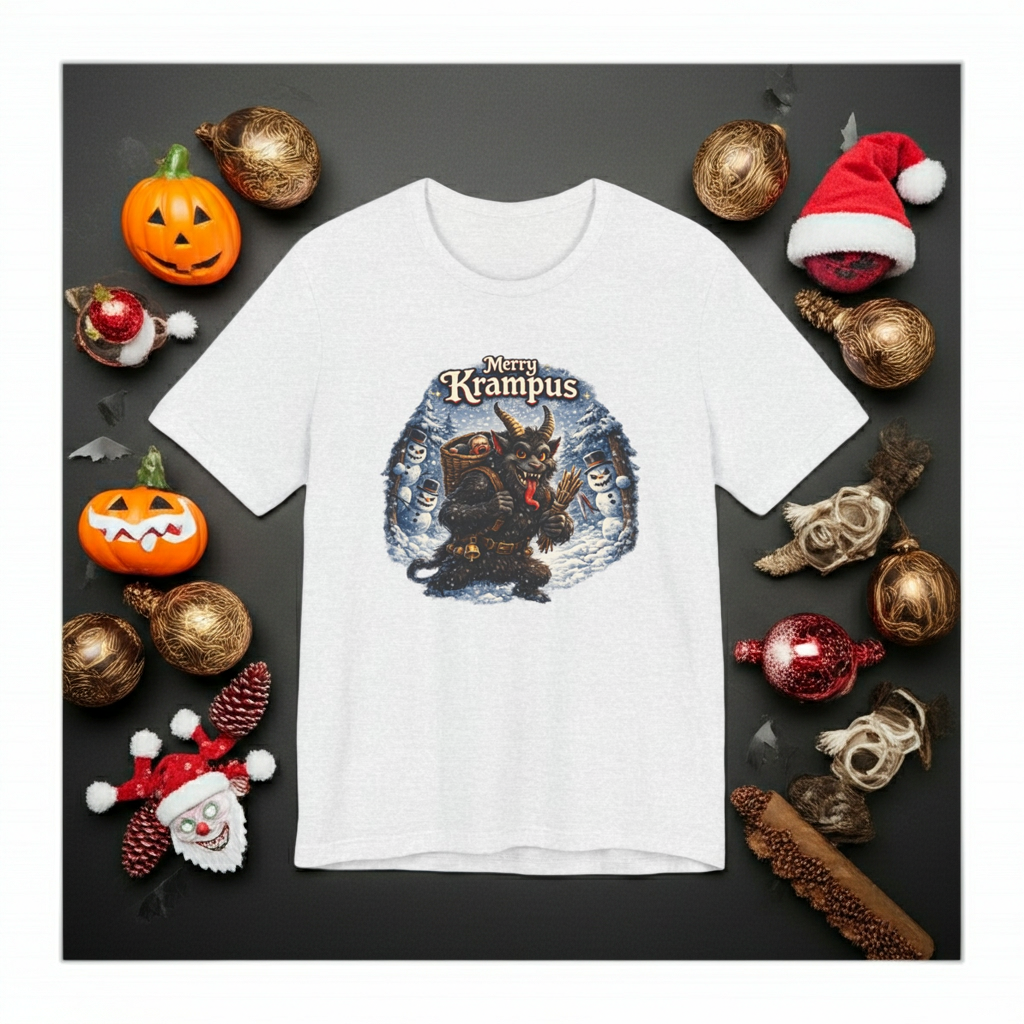 Krampus Christmas T-Shirt — 'Merry Krampus' Holiday Graphic Tee