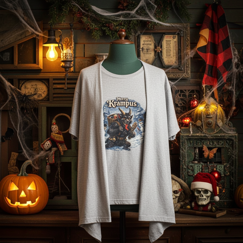 Krampus Christmas T-Shirt — 'Merry Krampus' Holiday Graphic Tee