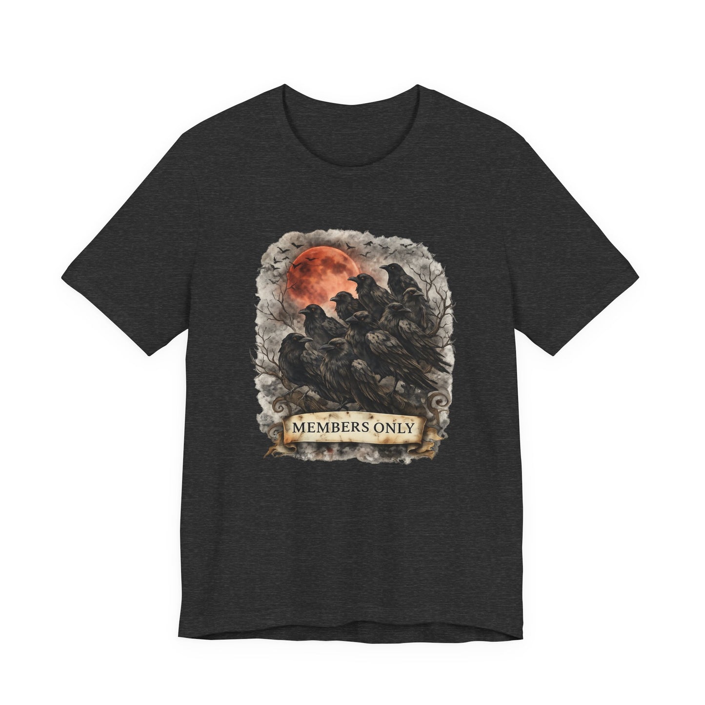 Members Only Raven Tee — Gothic Moon Crow Graphic T-Shirt