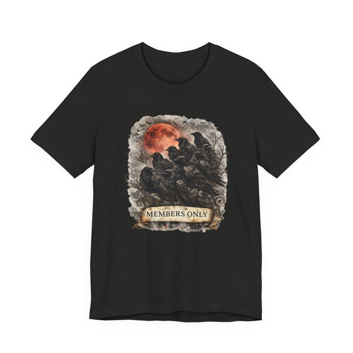 Members Only Raven Tee — Gothic Moon Crow Graphic T-Shirt