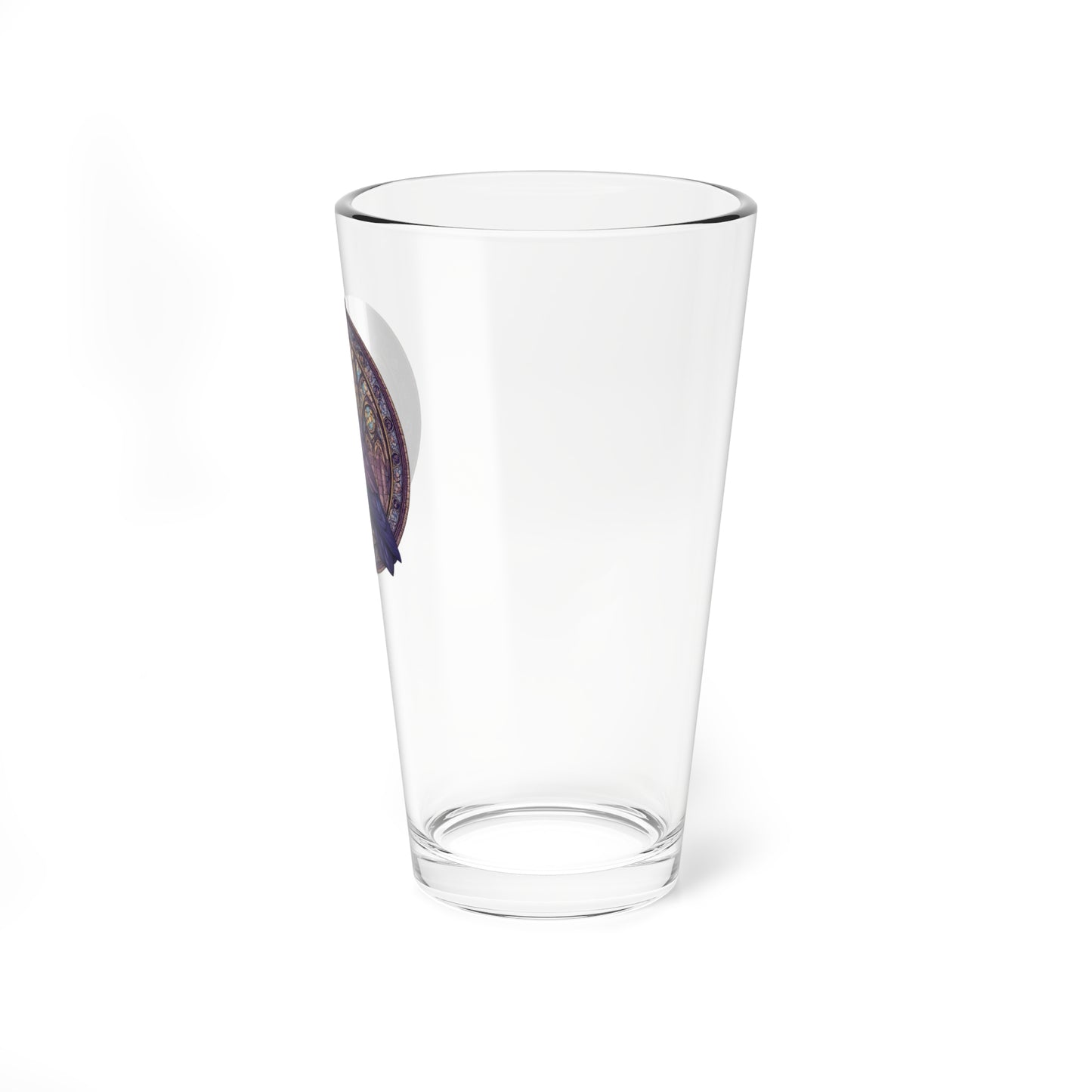 16oz Raven Beer Glass — Gothic Stained-Glass Cocktail Pint