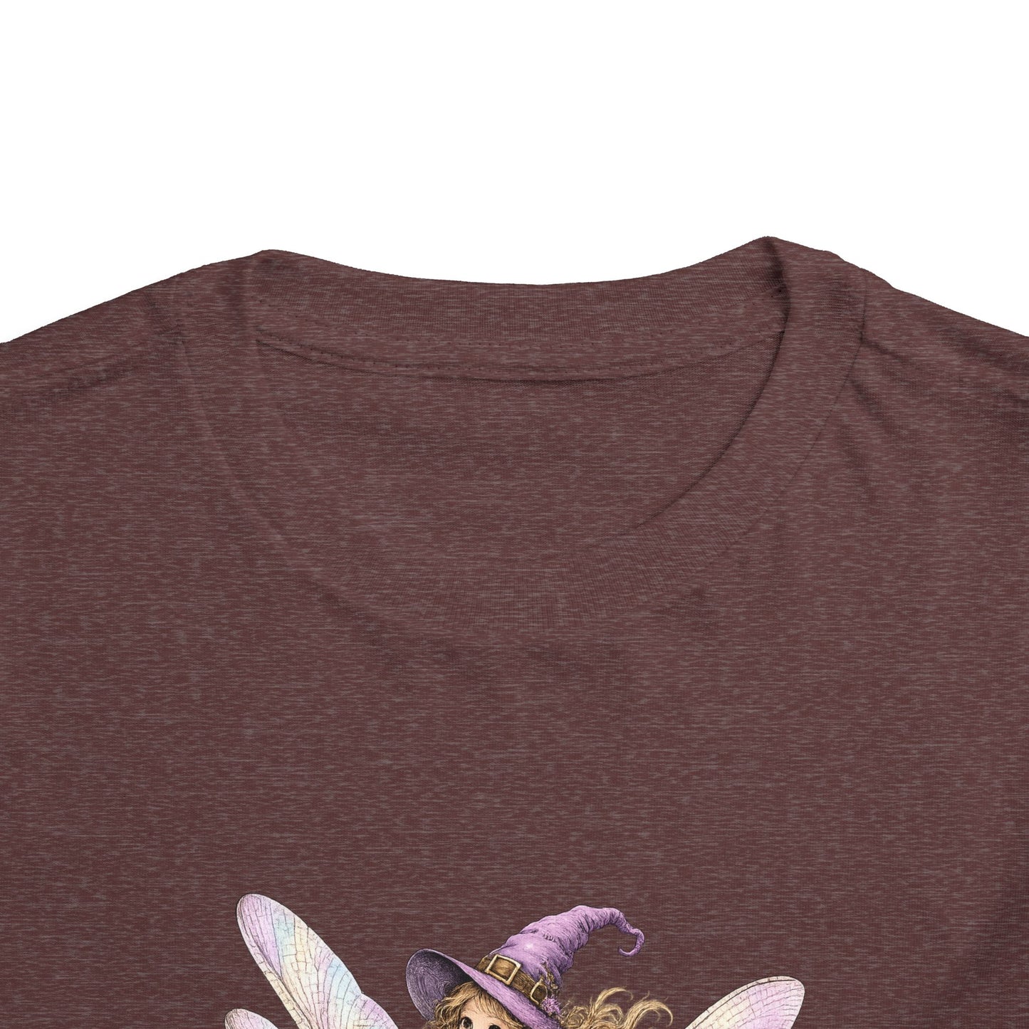 Fairy Witch Riding Dragonfly Toddler Tee | Magical Woodland Illustration